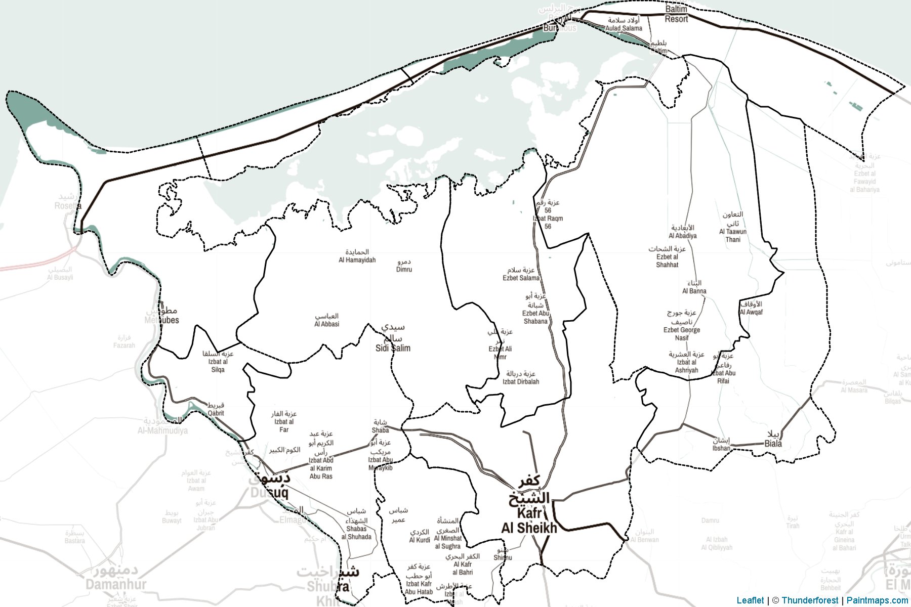 Kafr El Sheikh (Egypt) Map Cropping Samples-2