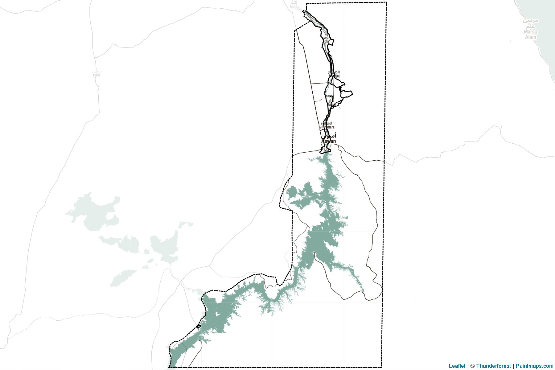 Muestras de recorte de mapas Aswan (Egipto)-2