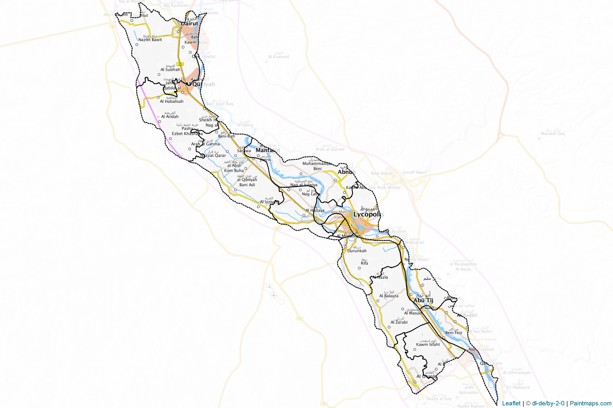 Asyout (Egypt) Map Cropping Samples-1