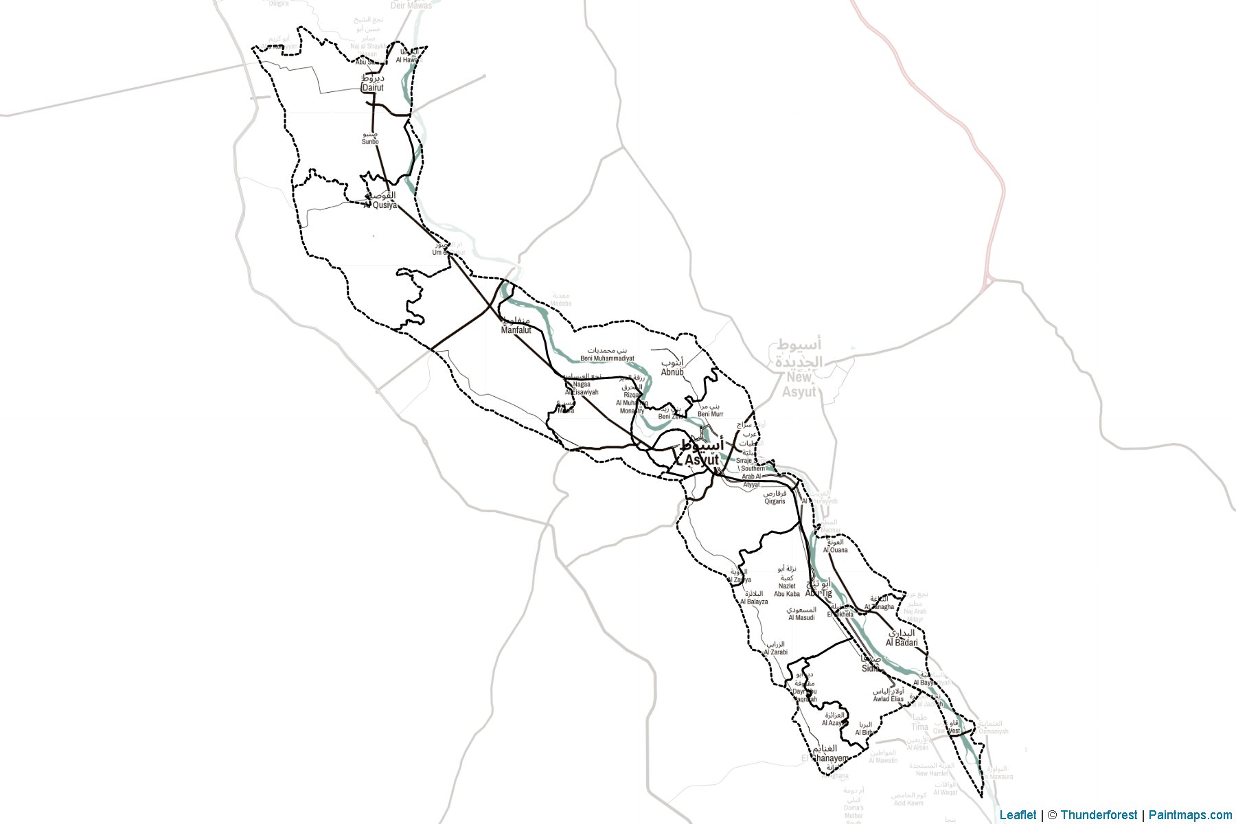 Asyout (Egypt) Map Cropping Samples-2