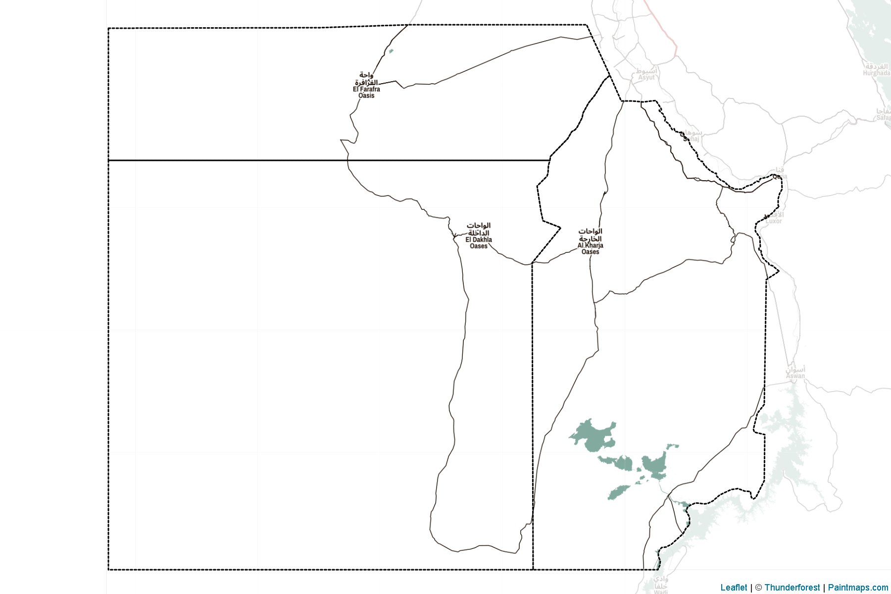 Muestras de recorte de mapas Al Wadi at Jadid (Egipto)-2