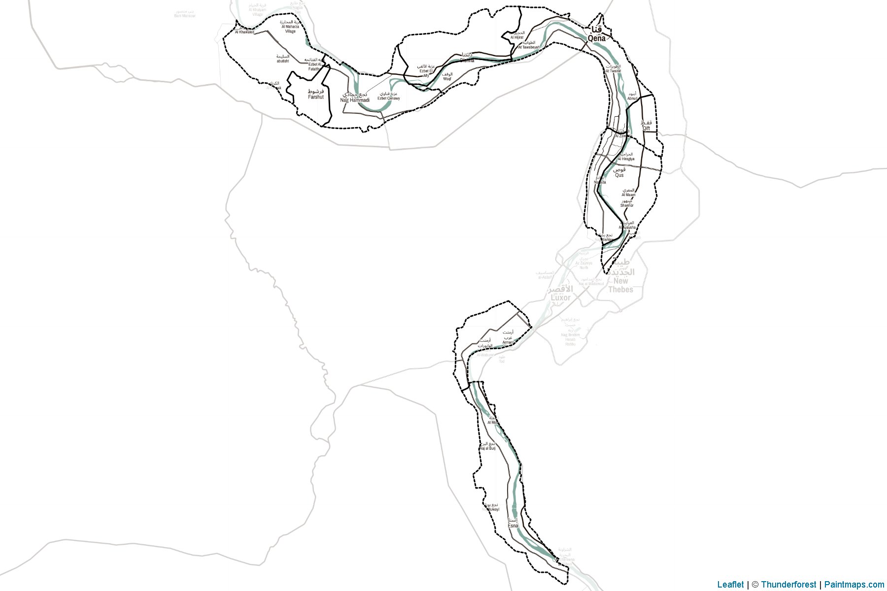 Muestras de recorte de mapas Qina (Egipto)-2