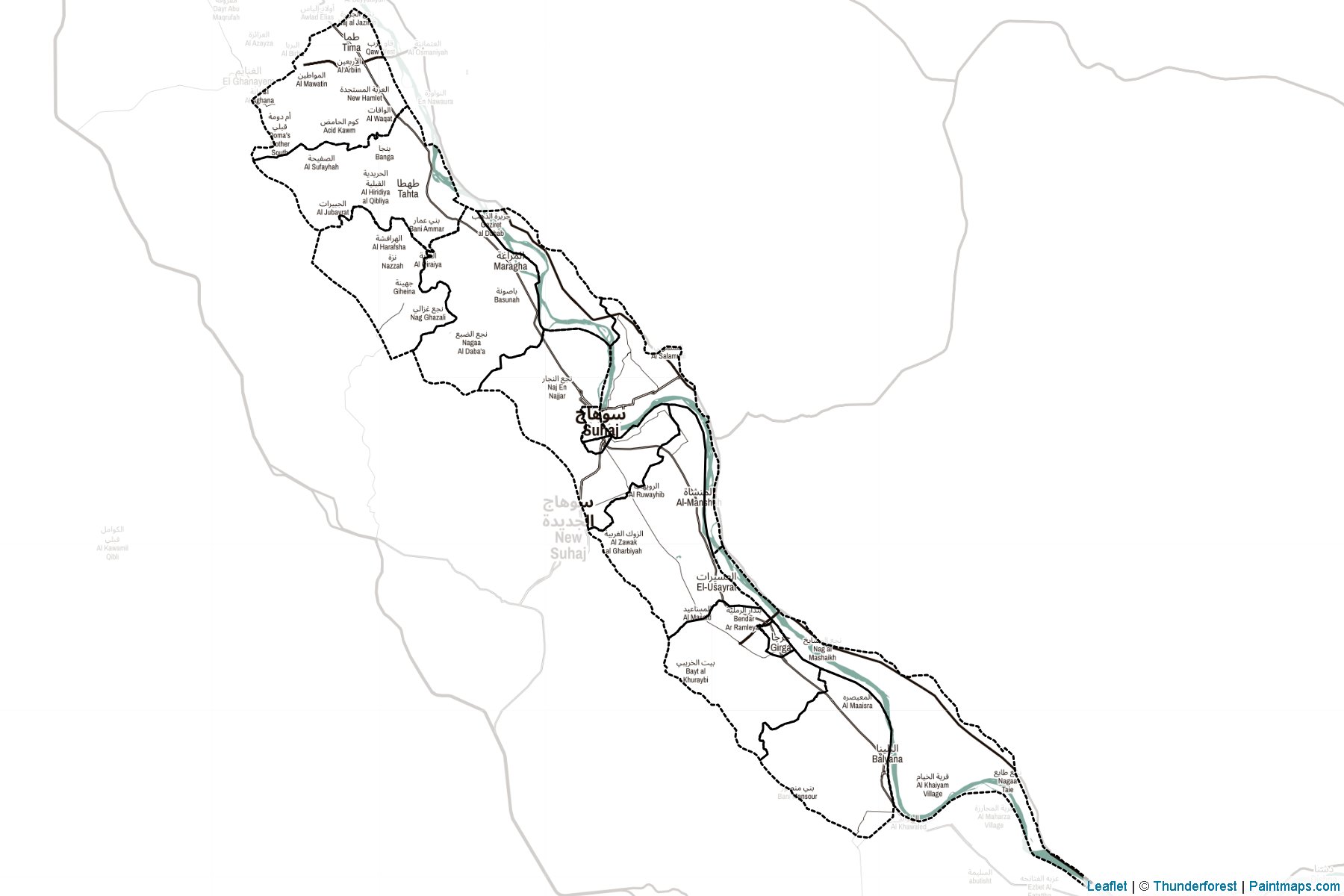 Muestras de recorte de mapas Suhaj (Egipto)-2