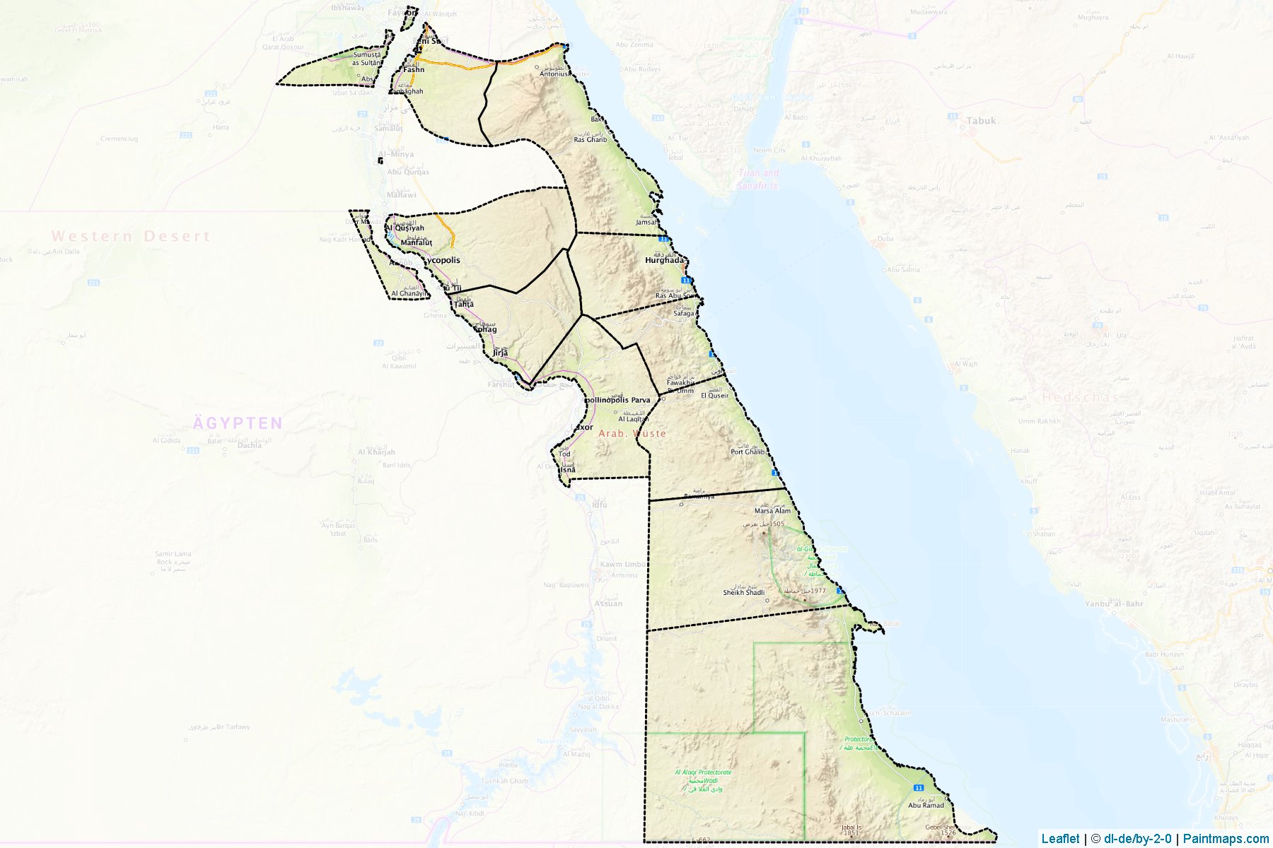 El Bahr El Ahmar (Egypt) Map Cropping Samples-1