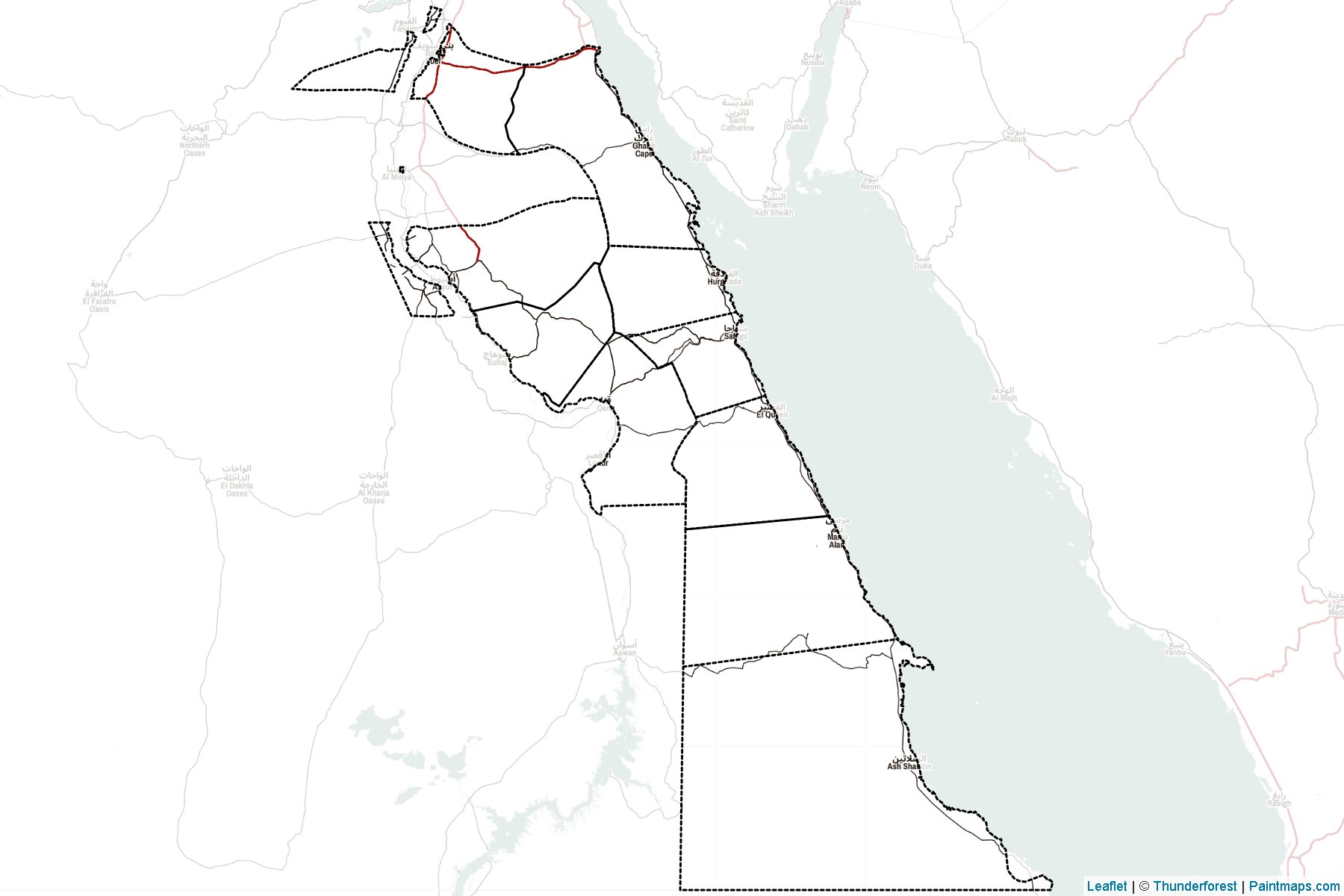 El Bahr El Ahmar (Egypt) Map Cropping Samples-2