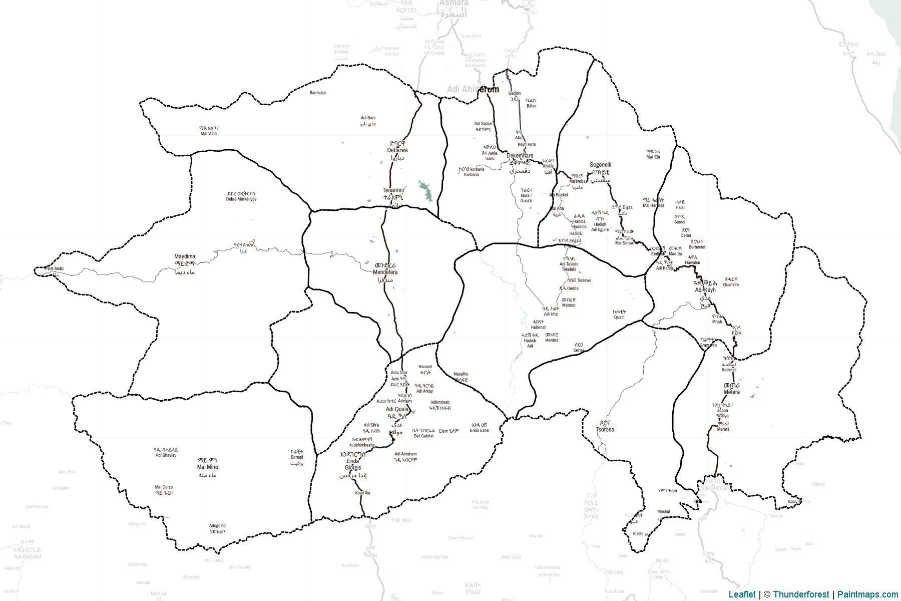 Debub (Eritrea) Map Cropping Samples-2