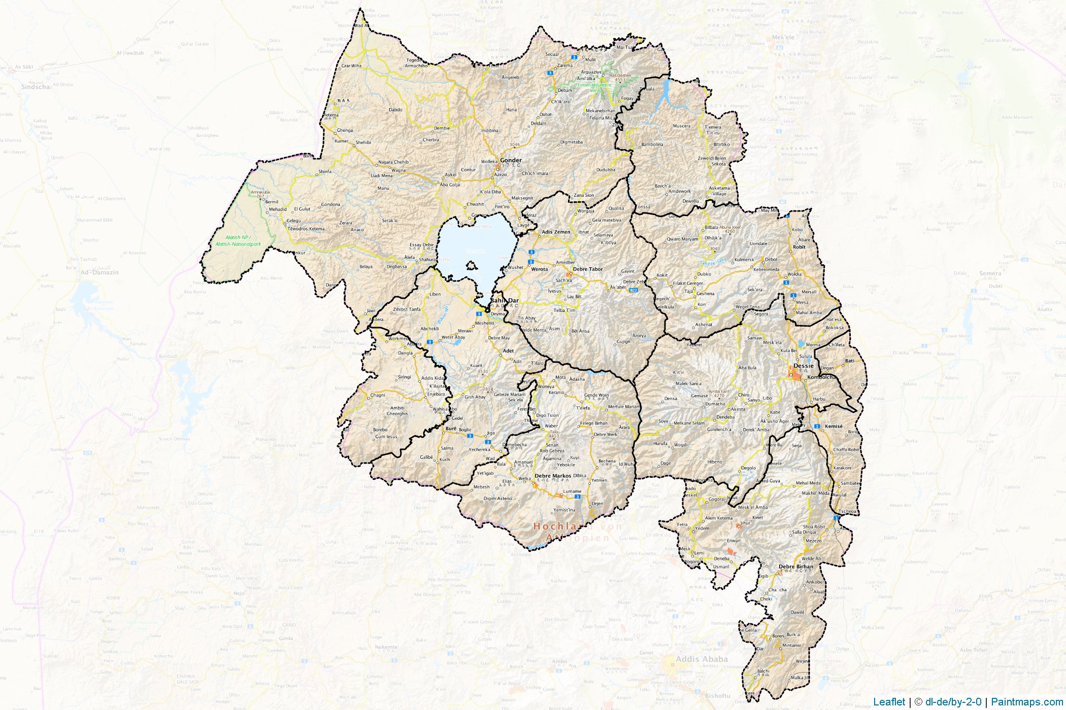 Muestras de recorte de mapas Amhara (Etiopía)-1