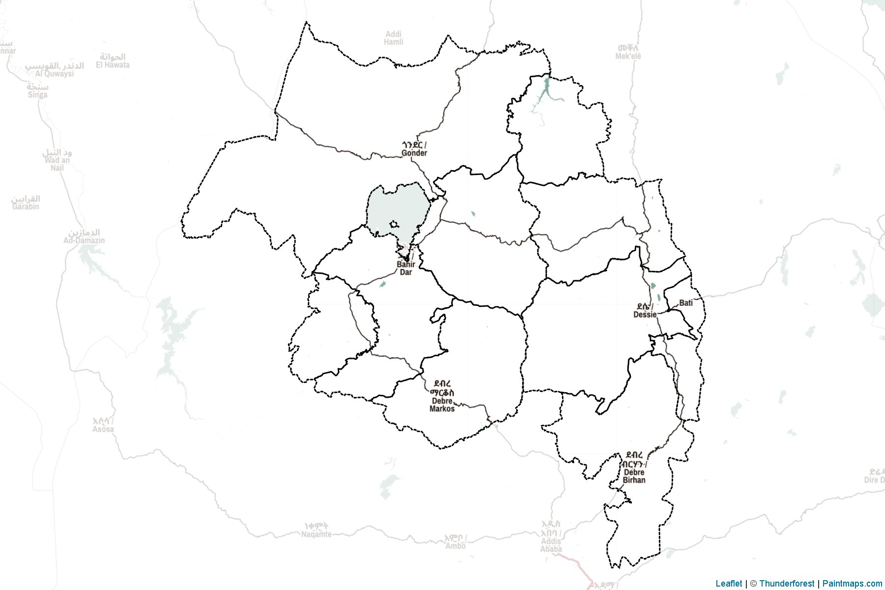 Muestras de recorte de mapas Amhara (Etiopía)-2