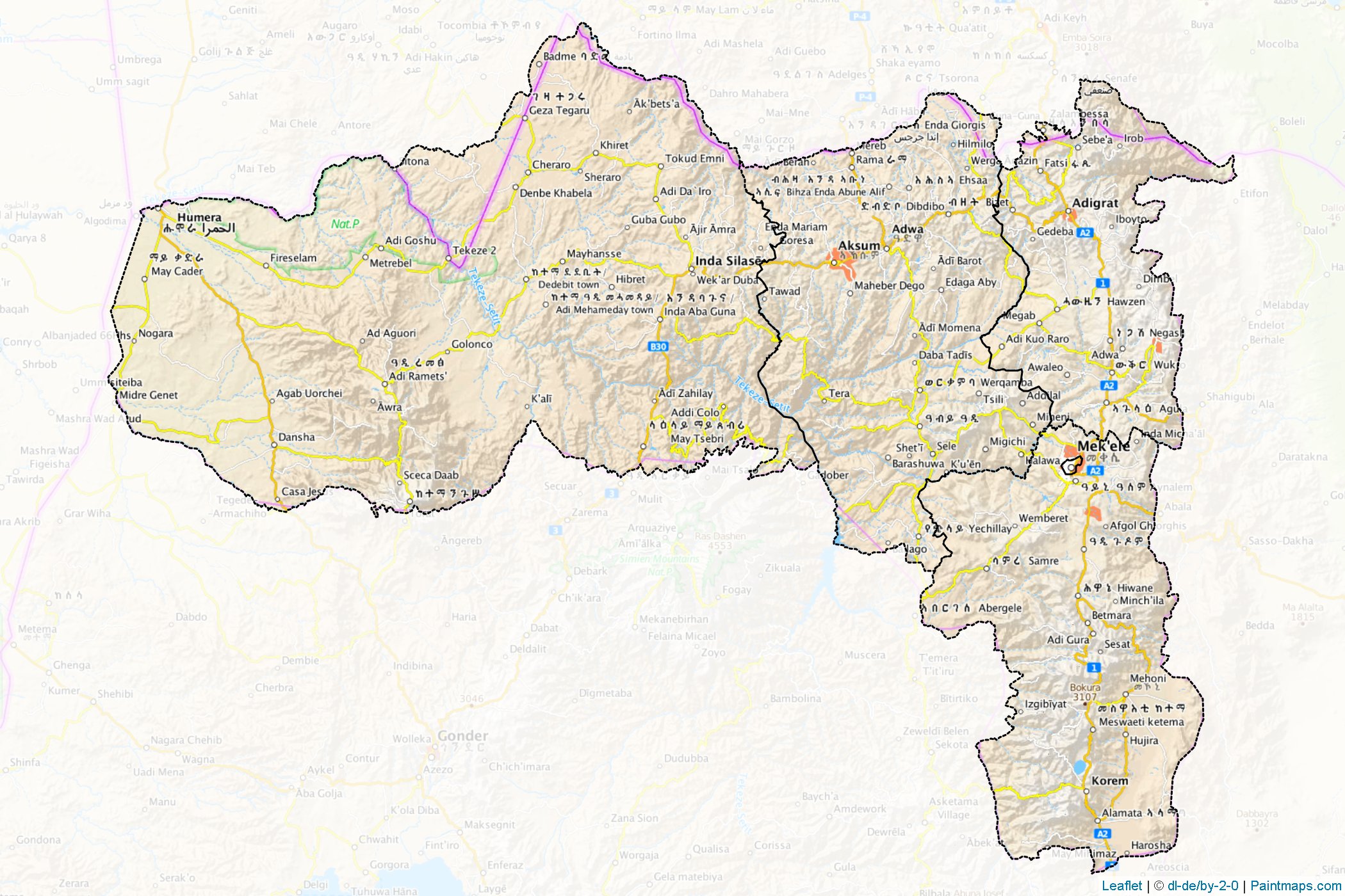 Muestras de recorte de mapas Tigray (Etiopía)-1