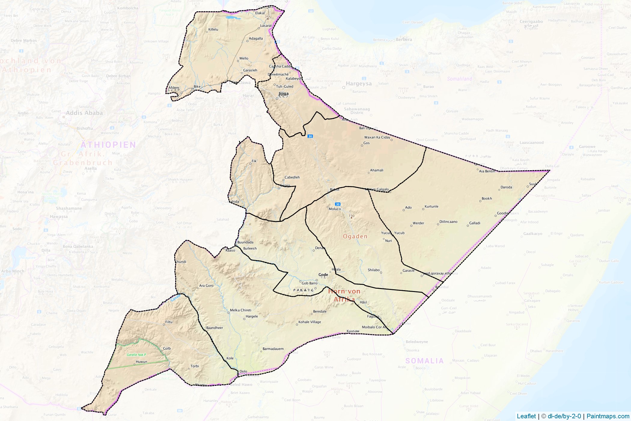 Muestras de recorte de mapas Somali (Etiopía)-1