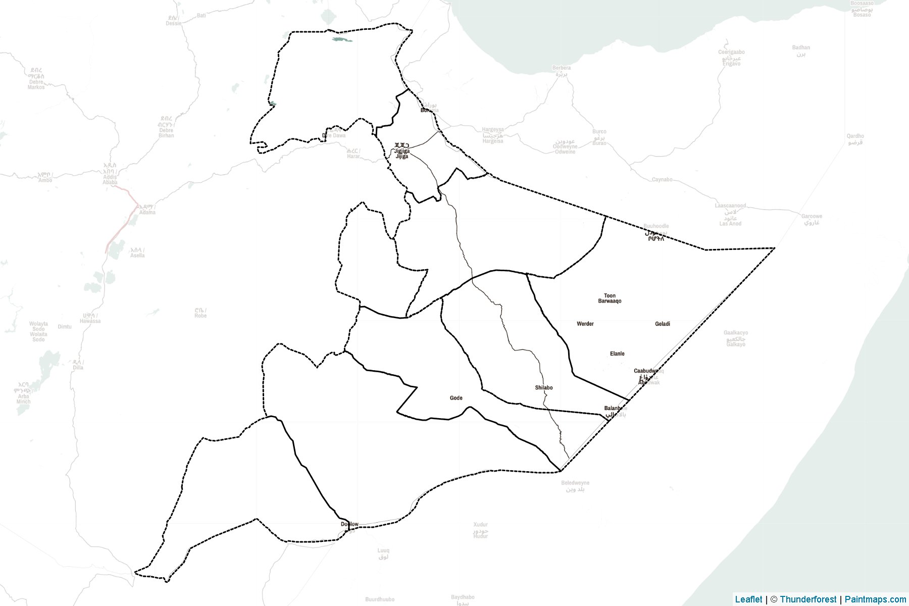 Muestras de recorte de mapas Somali (Etiopía)-2