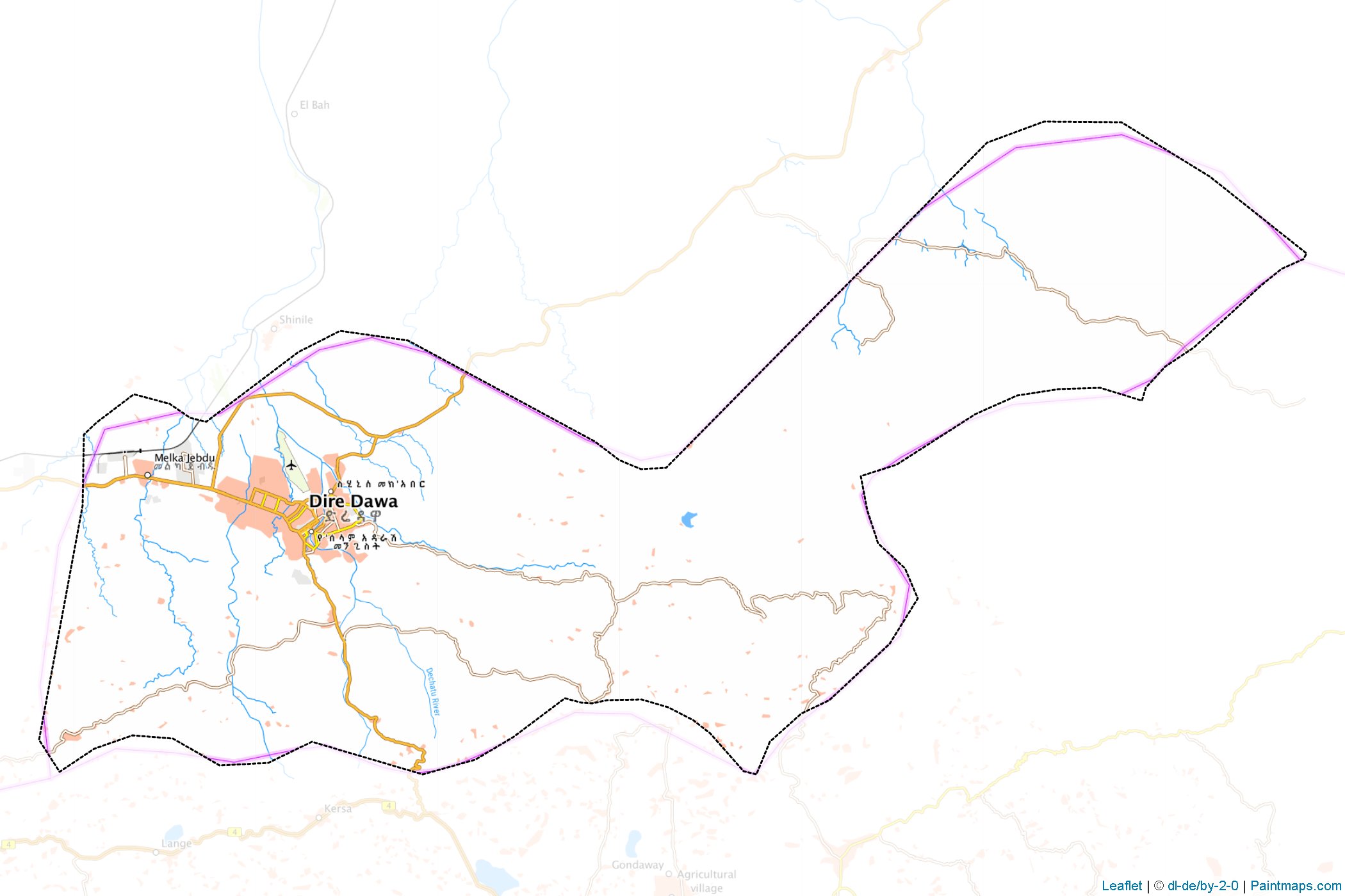 Muestras de recorte de mapas Dire Dawa (Etiopía)-1