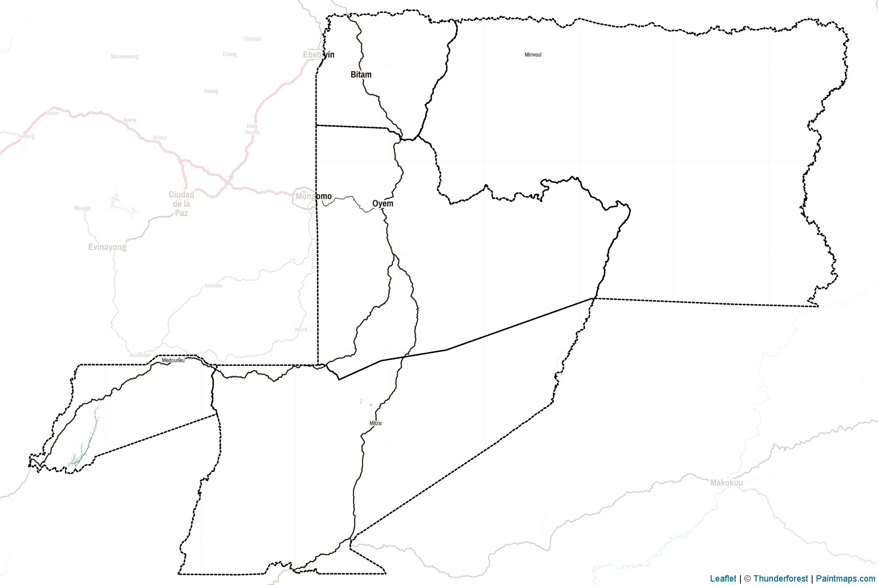 Woleu-Ntem Province (Gabon) Map Cropping Samples-2