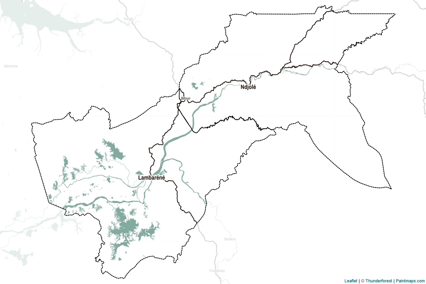 Moyen-Ogooué (Gabon) Haritası Örnekleri-2