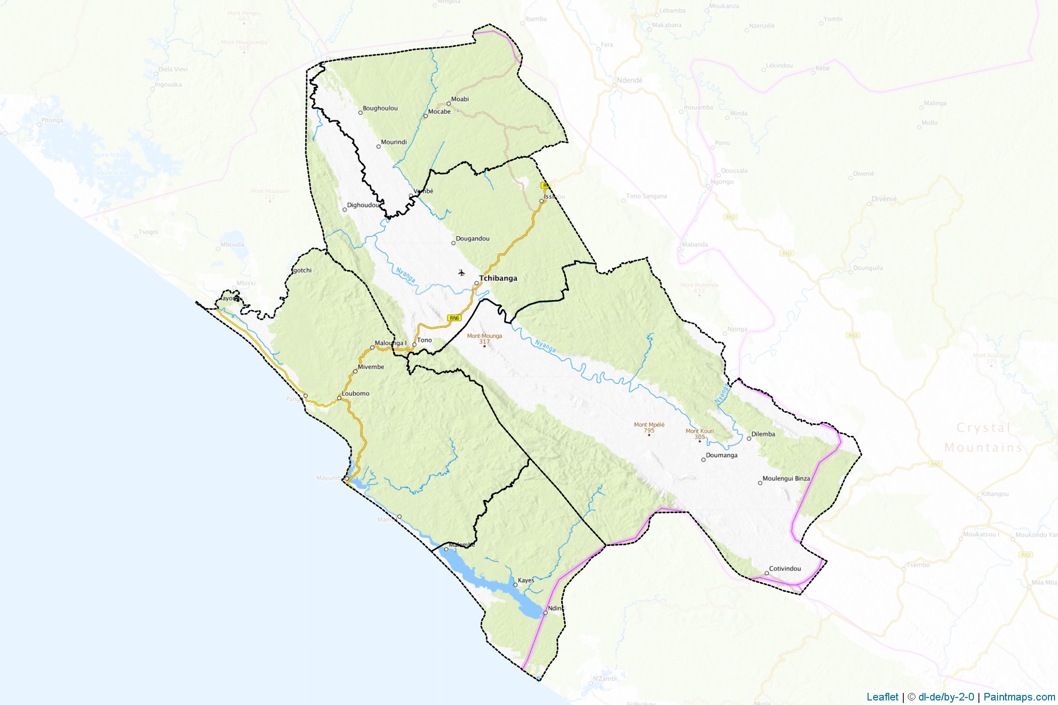 Nyanga Province (Gabon) Map Cropping Samples-1