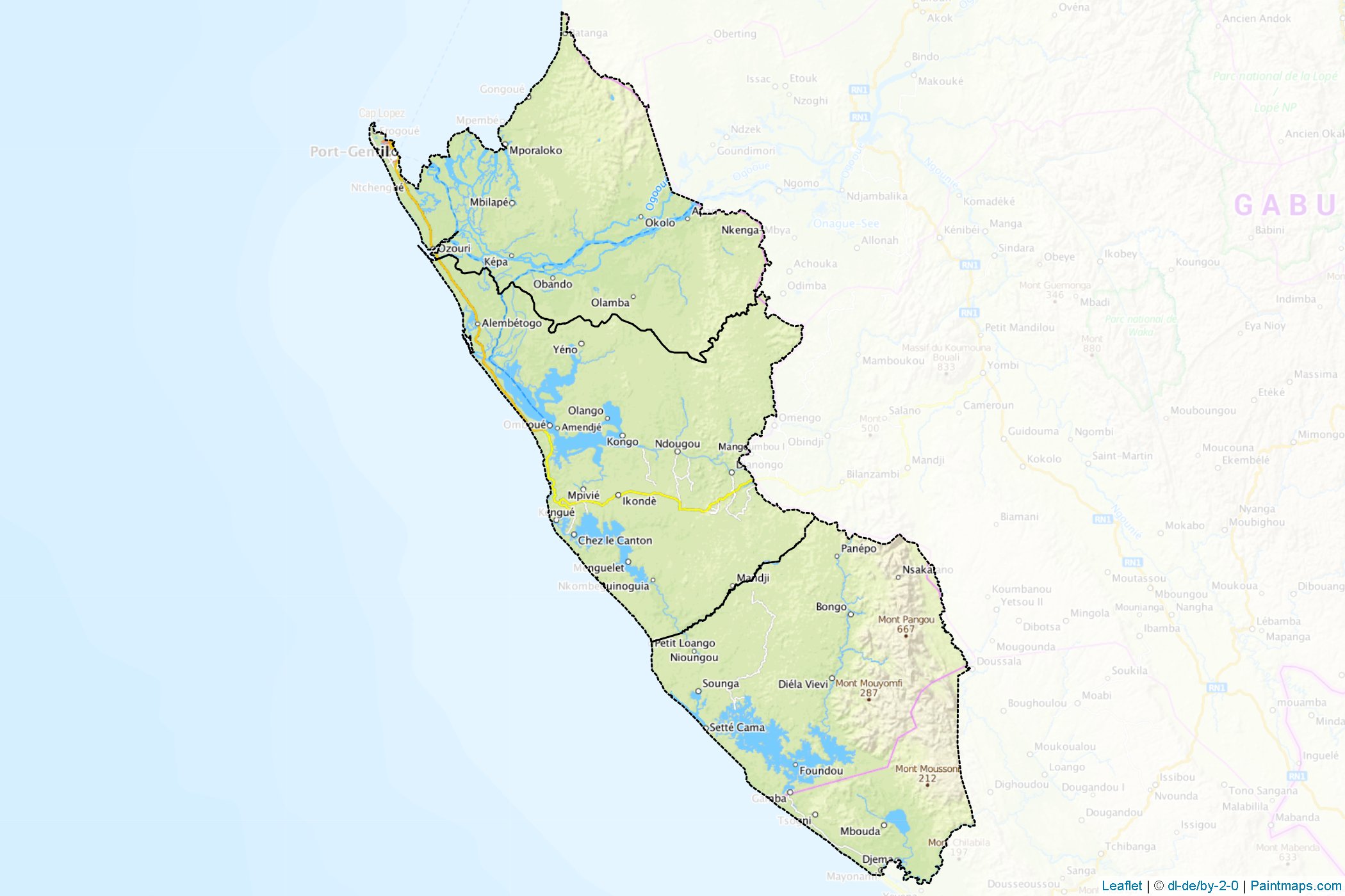 Ogooué-Maritime Province (Gabon) Map Cropping Samples-1