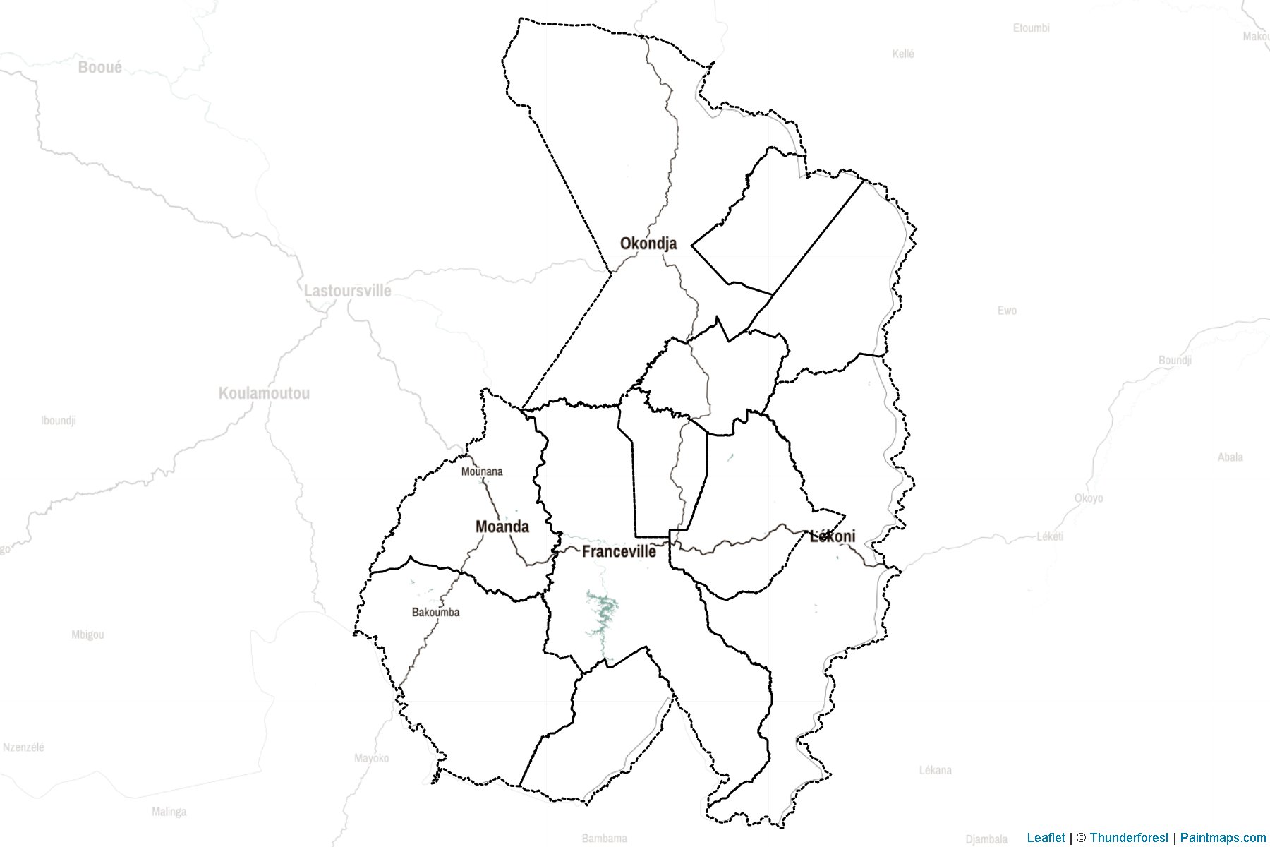 Muestras de recorte de mapas Haut-Ogooué (Gabón)-2