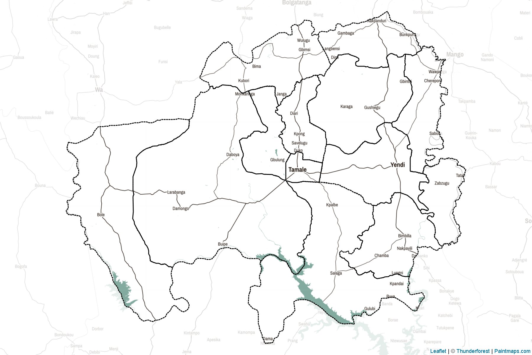 Muestras de recorte de mapas Northern (Ghana)-2