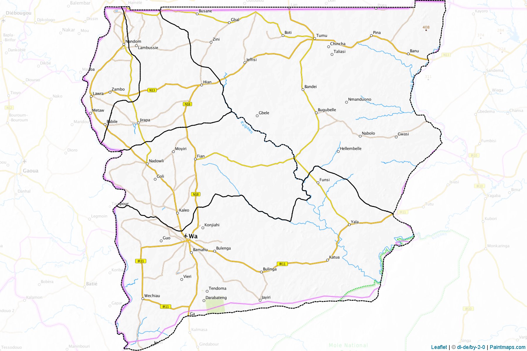 Upper West (Ghana) Map Cropping Samples-1