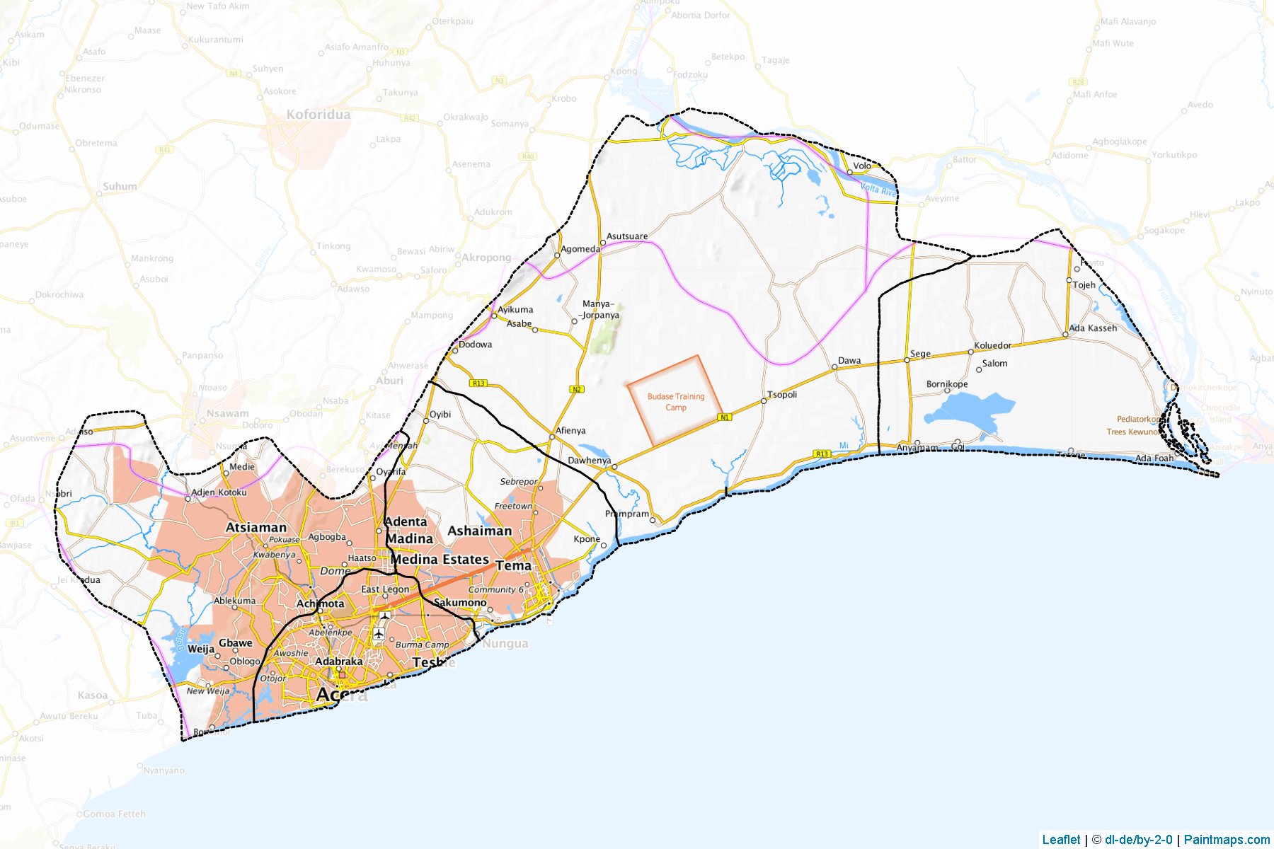 Greater Accra (Ghana) Map Cropping Samples-1