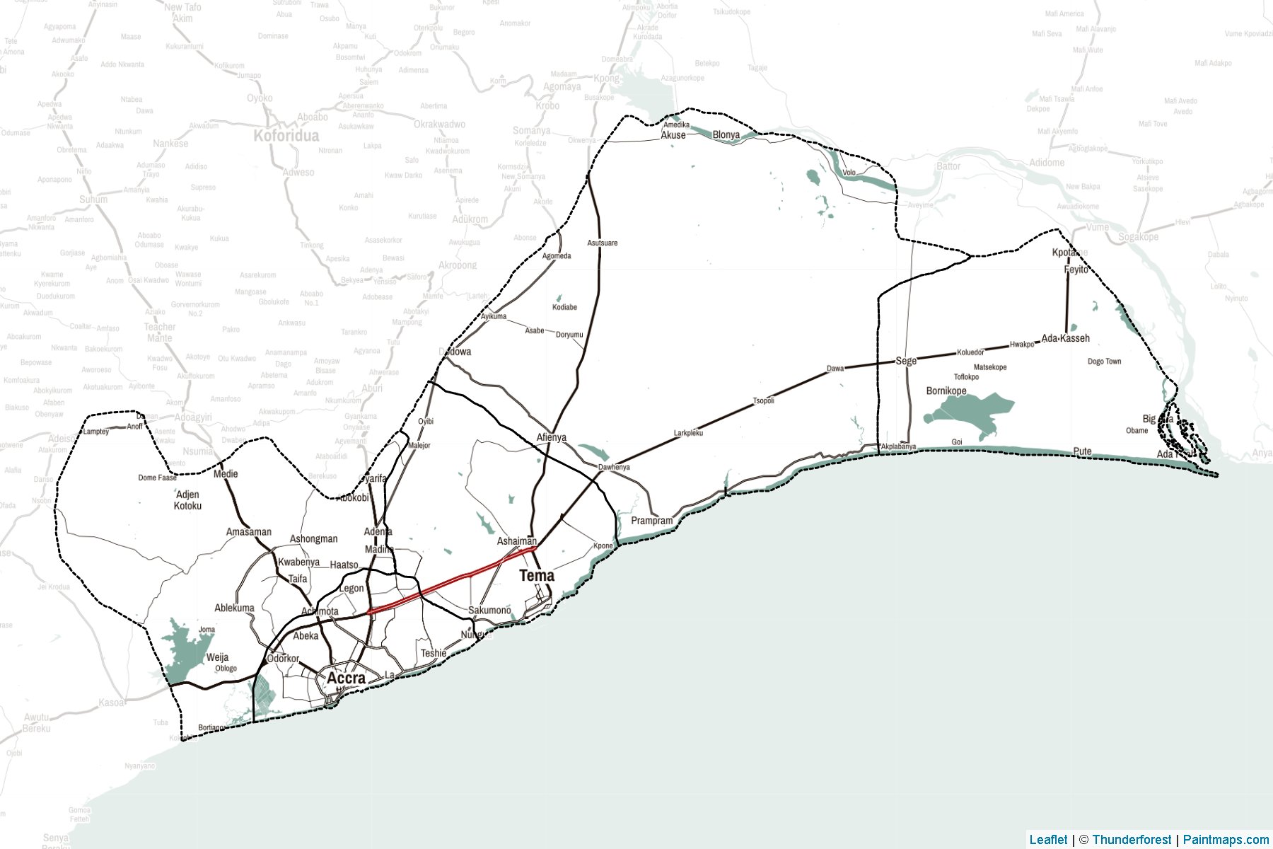 Greater Accra (Ghana) Map Cropping Samples-2