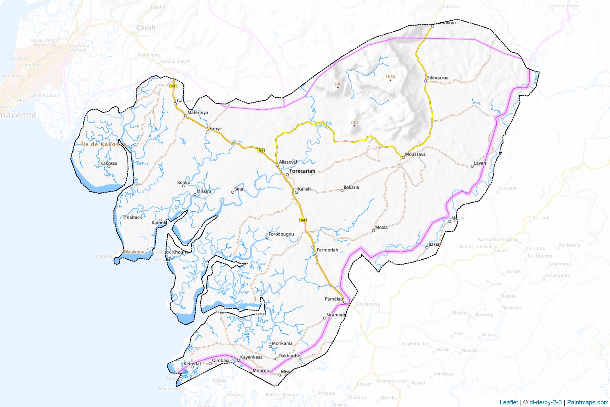 Forécariah (Guinea) Map Cropping Samples-1