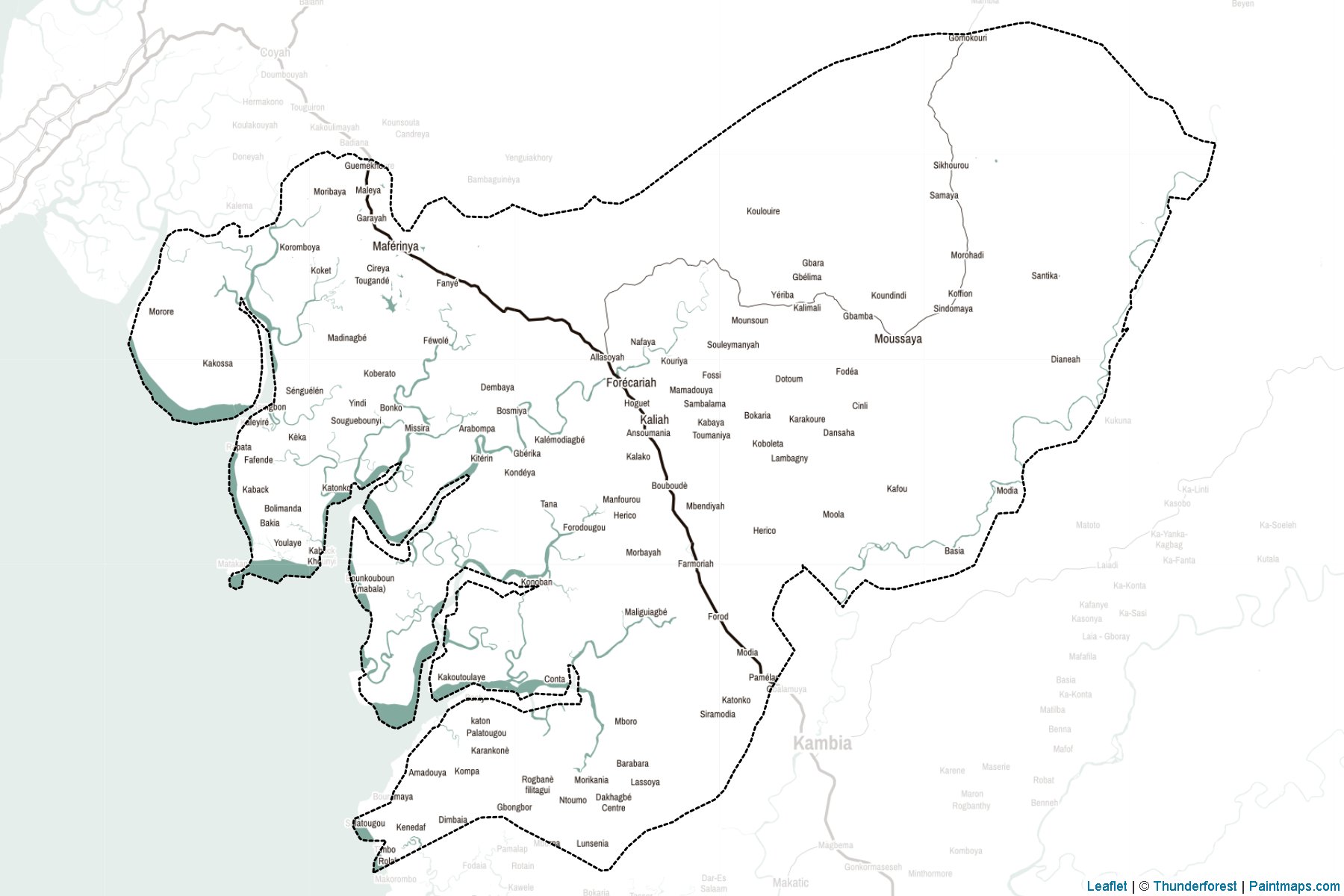 Forécariah (Guinea) Map Cropping Samples-2