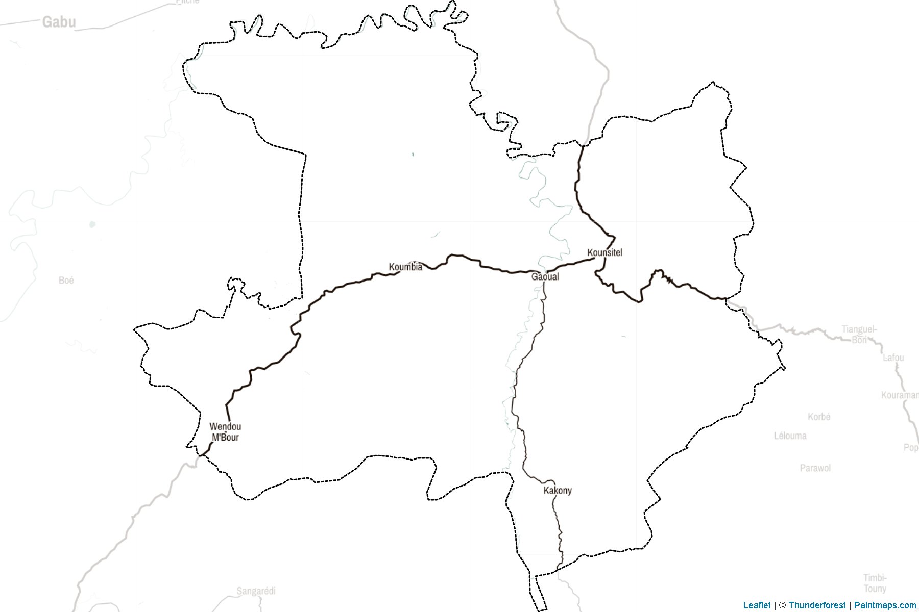 Gaoual (Guinea) Map Cropping Samples-2