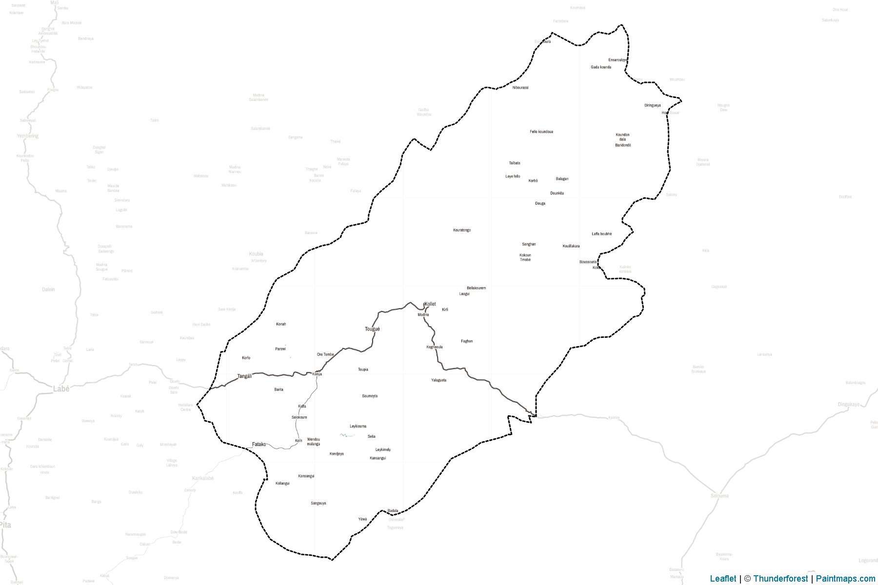 Tougué (Guinea) Map Cropping Samples-2