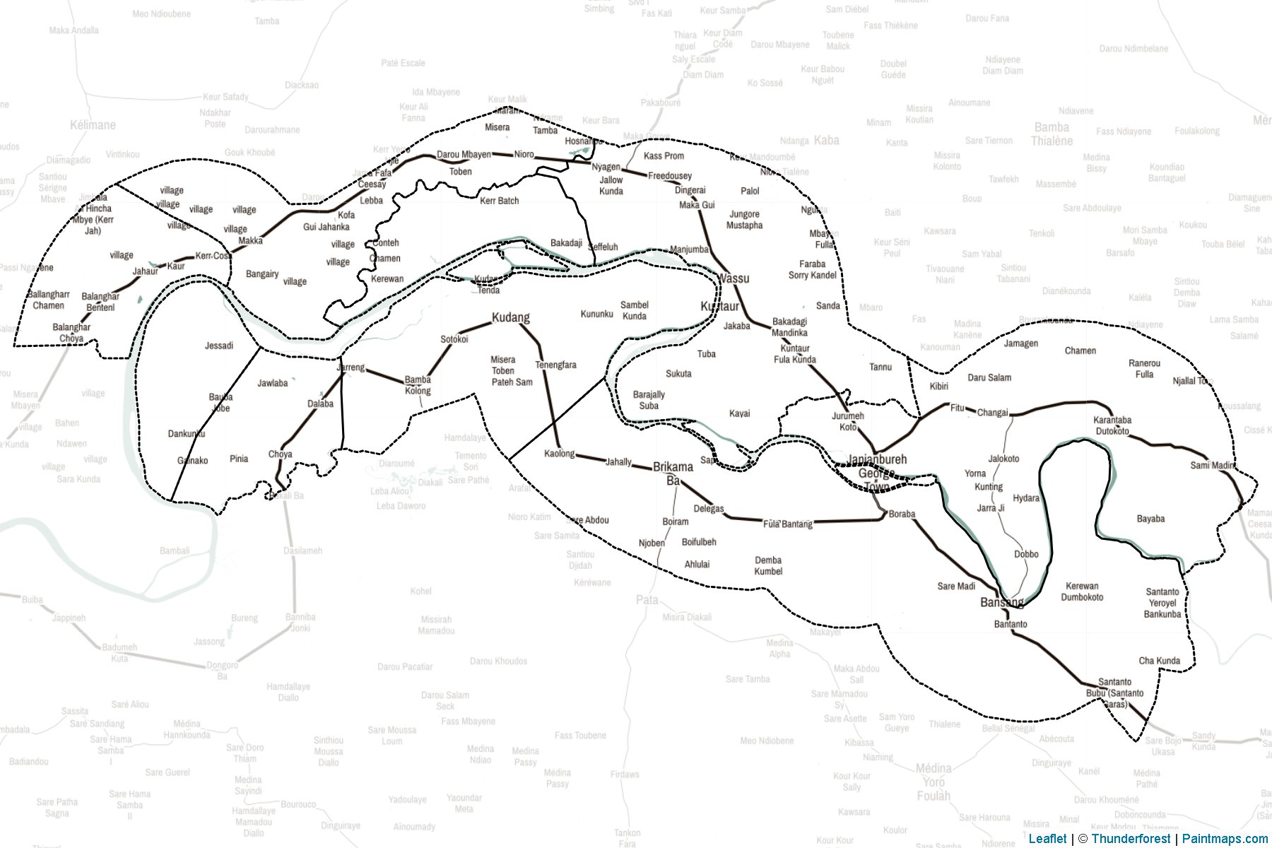 Muestras de recorte de mapas Central River (Gambia)-2