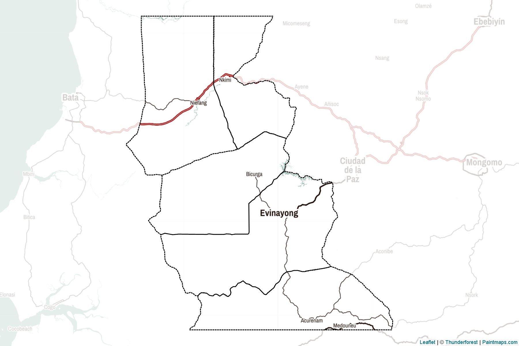 Centro Sur (Equatorial Guinea) Map Cropping Samples-2