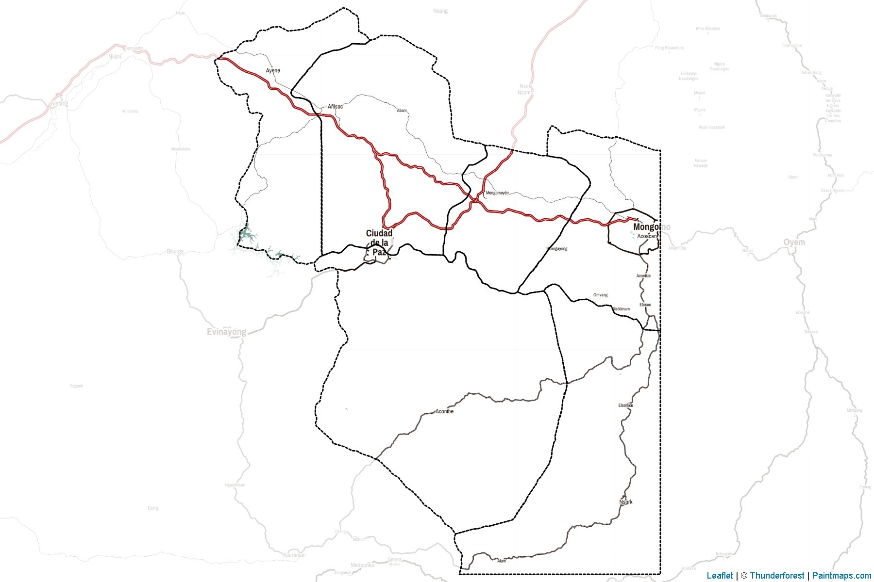 Wele-Nzas Province (Ekvator Ginesi) Haritası Örnekleri-2