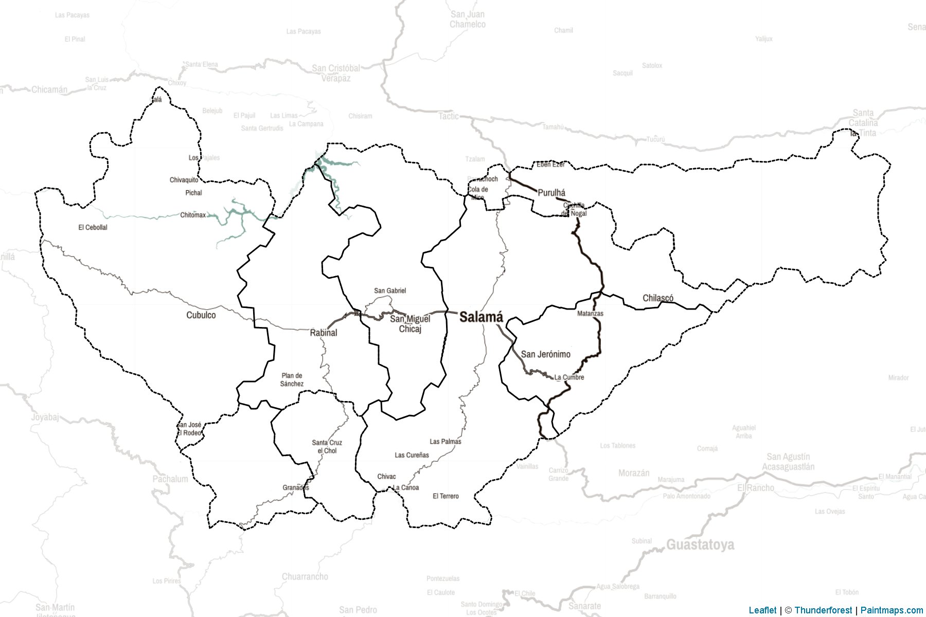 Muestras de recorte de mapas Baja Verapaz (Guatemala)-2