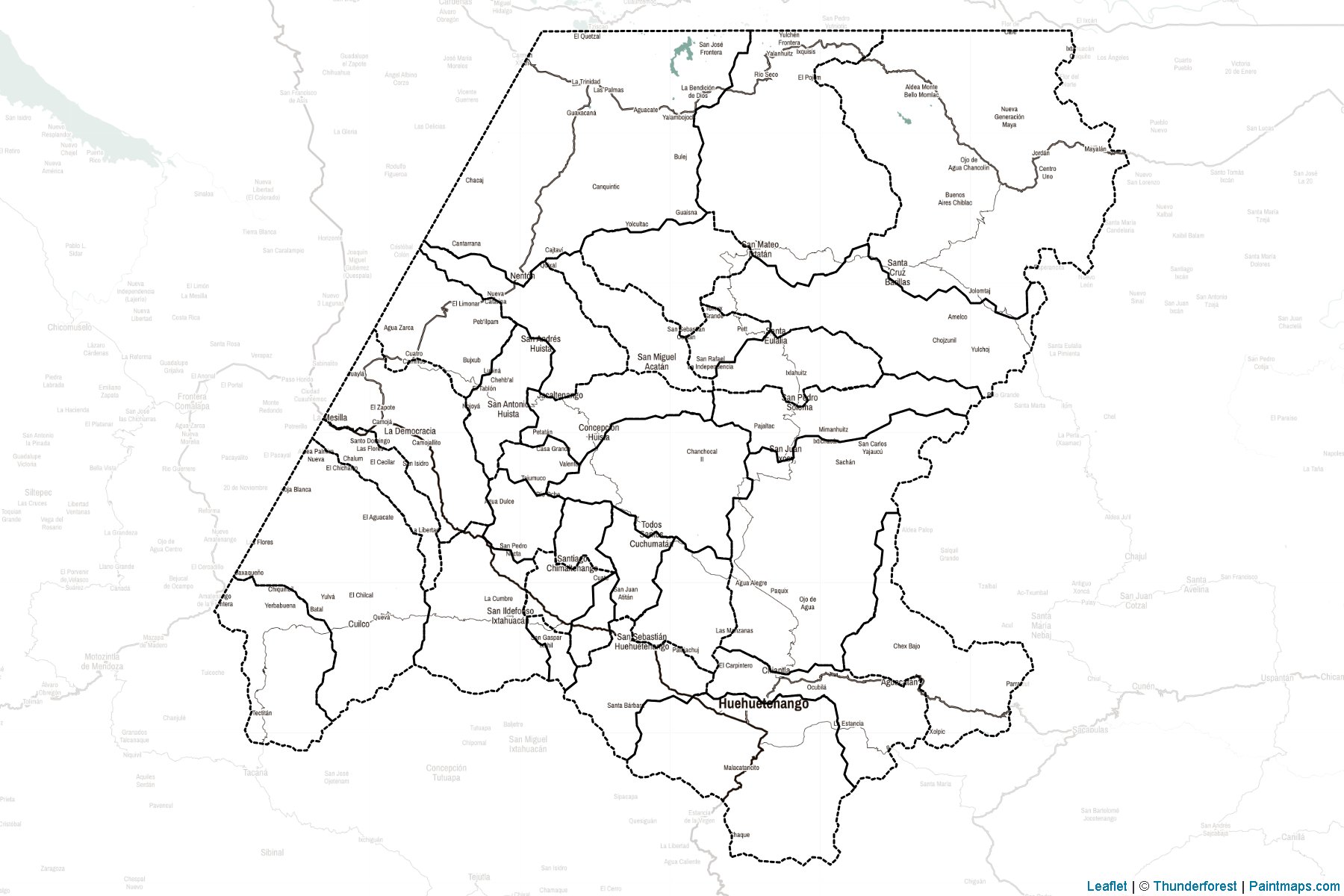 Muestras de recorte de mapas Huehuetenango (Guatemala)-2