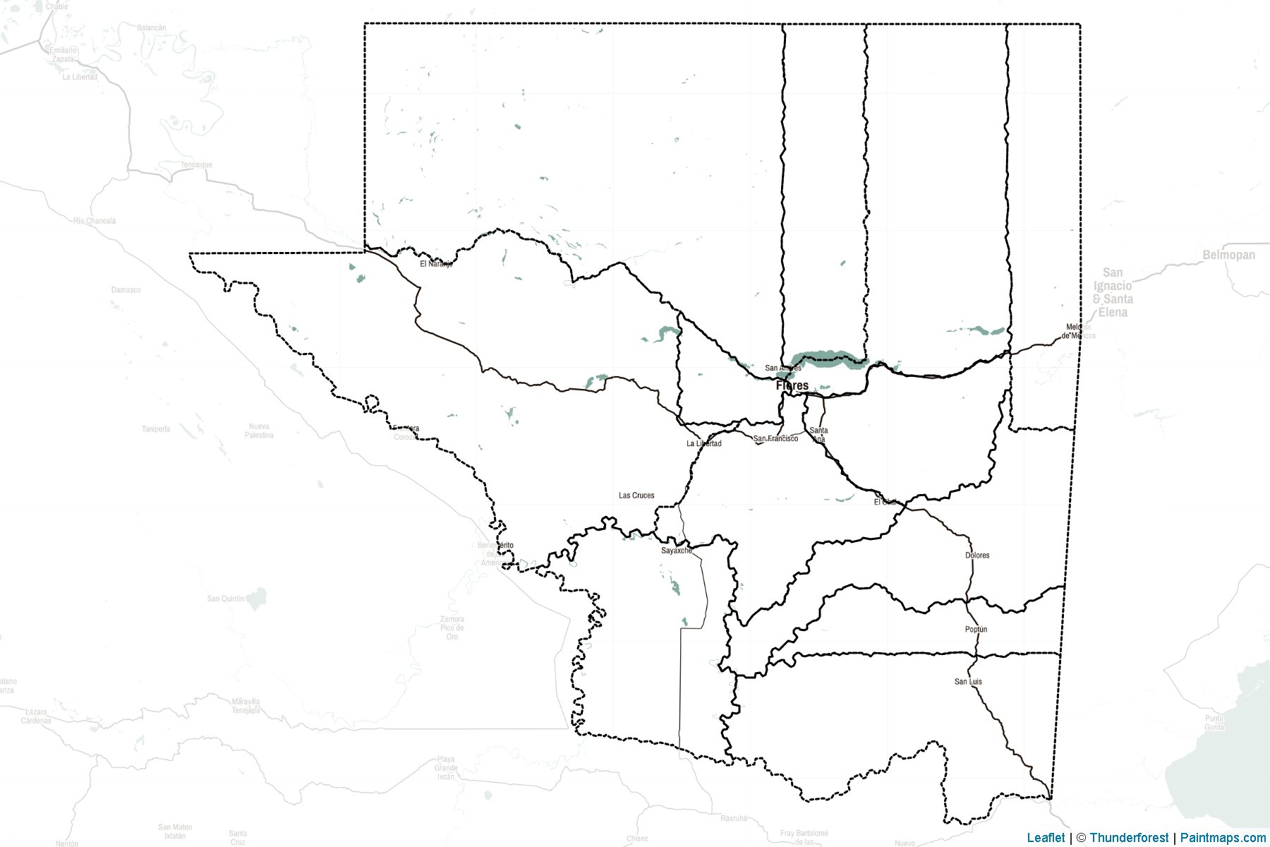 Muestras de recorte de mapas Petén (Guatemala)-2