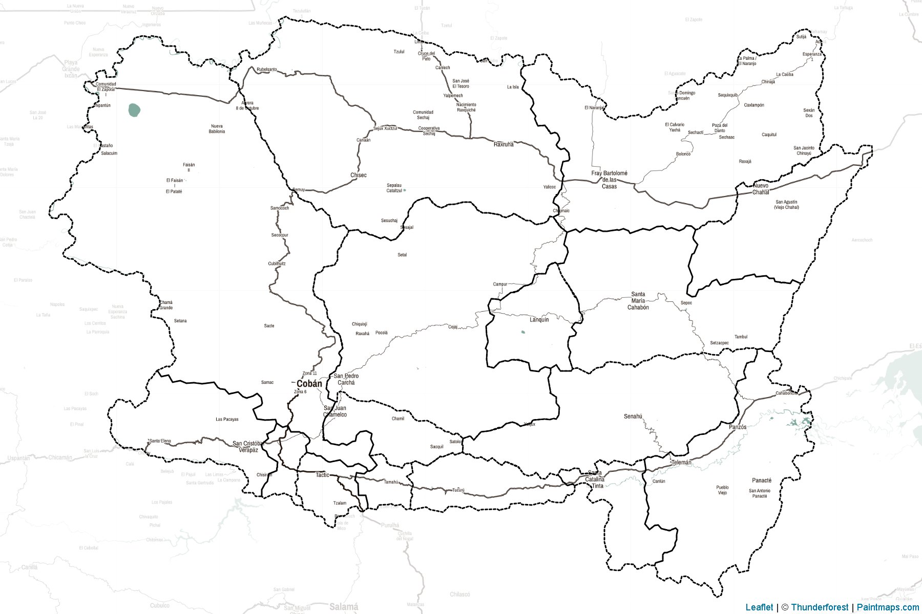 Muestras de recorte de mapas Alta Verapaz (Guatemala)-2