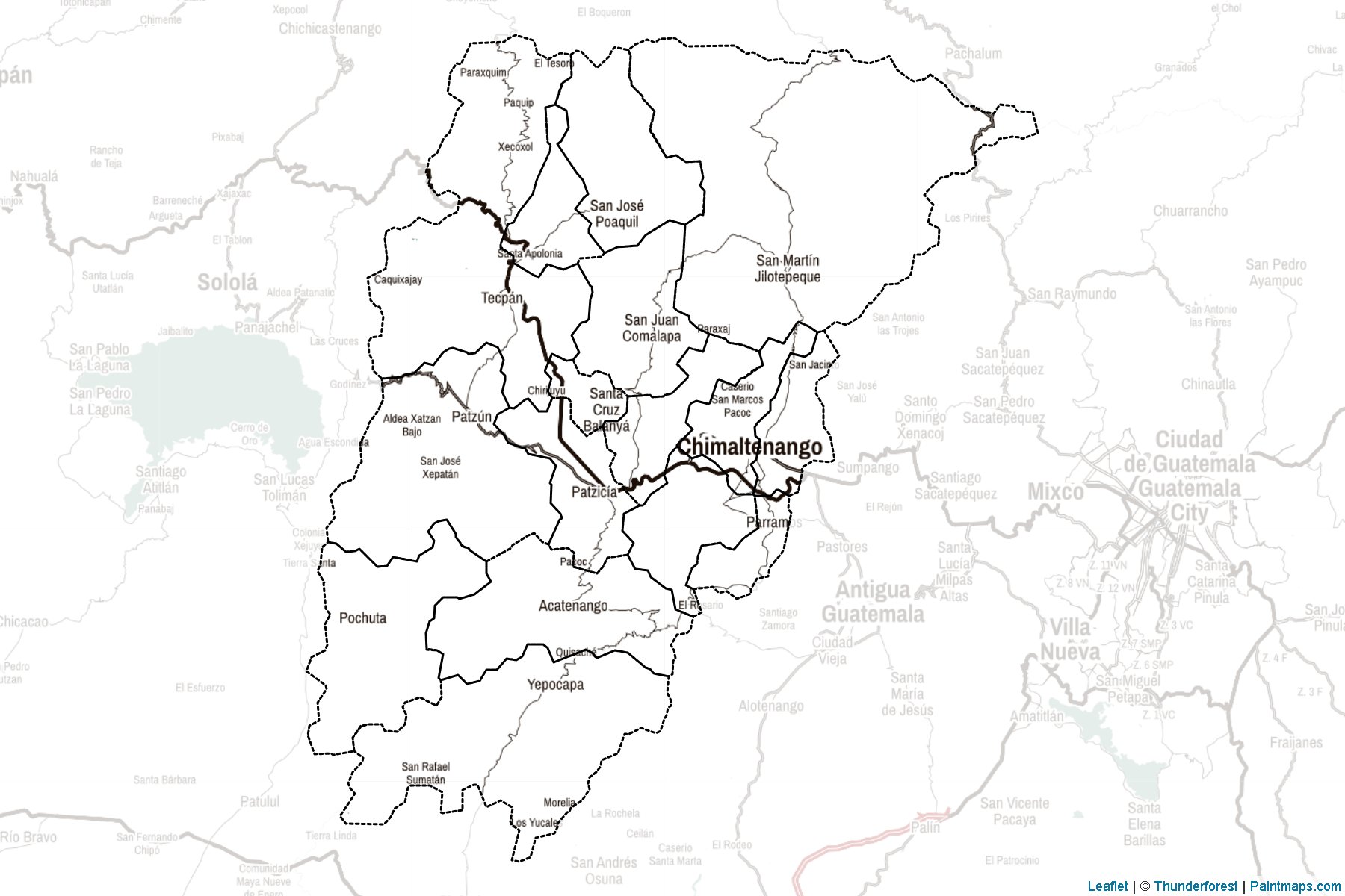 Muestras de recorte de mapas Chimaltenango (Guatemala)-2