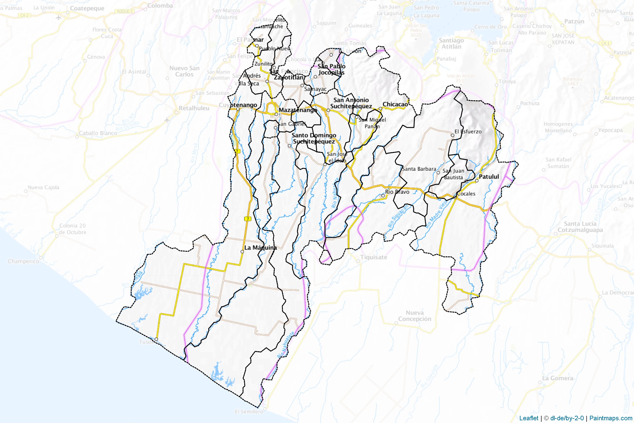 Muestras de recorte de mapas Suchitepéquez (Guatemala)-1