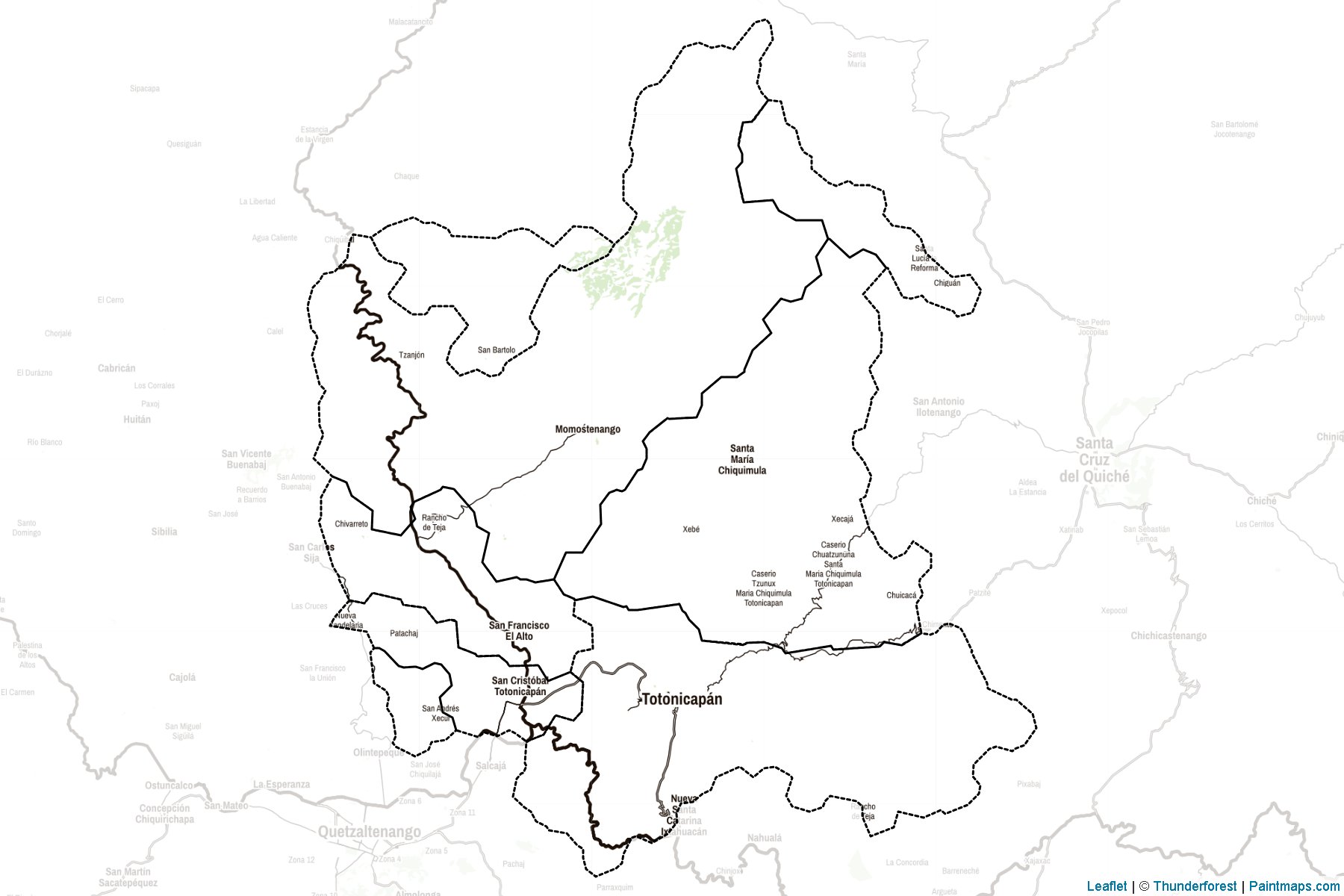 Muestras de recorte de mapas Totonicapán (Guatemala)-2