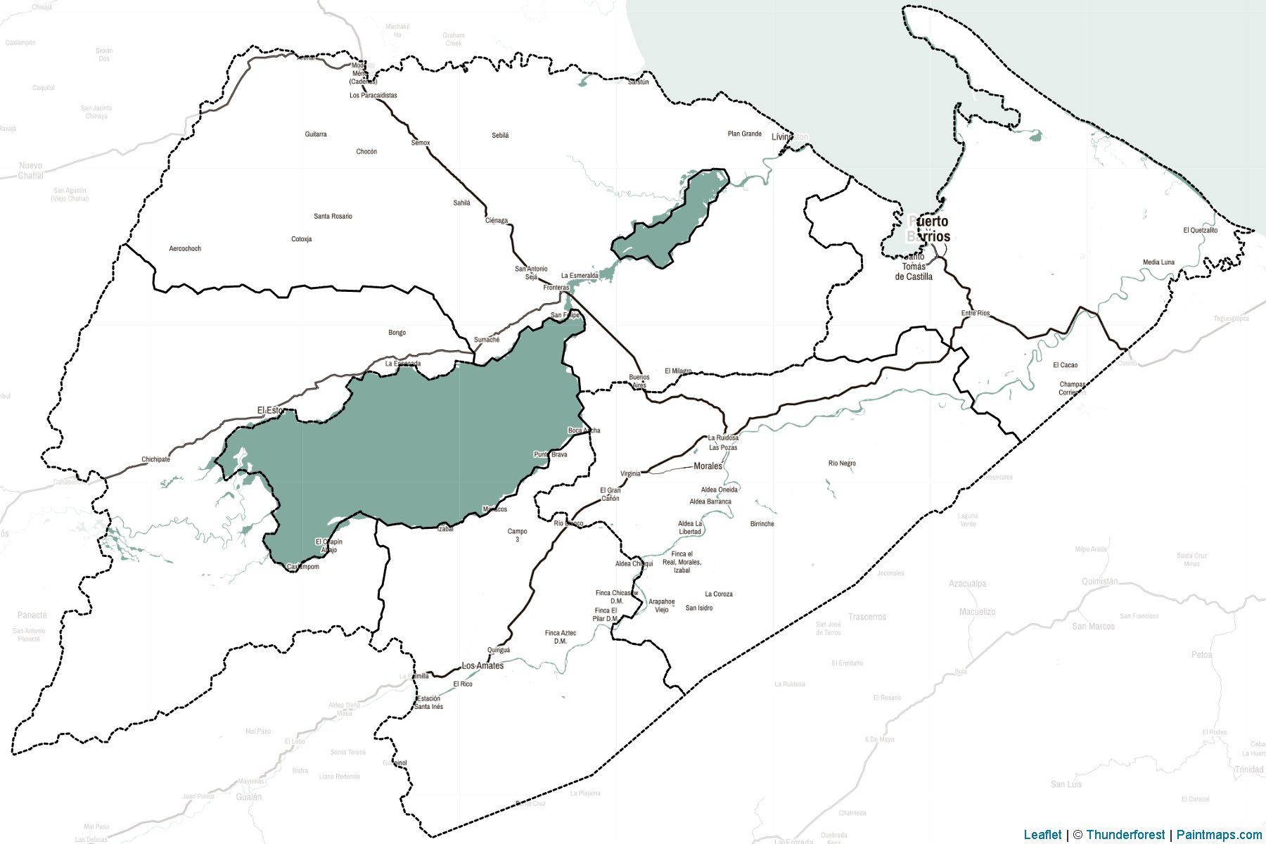 Muestras de recorte de mapas Izabal (Guatemala)-2