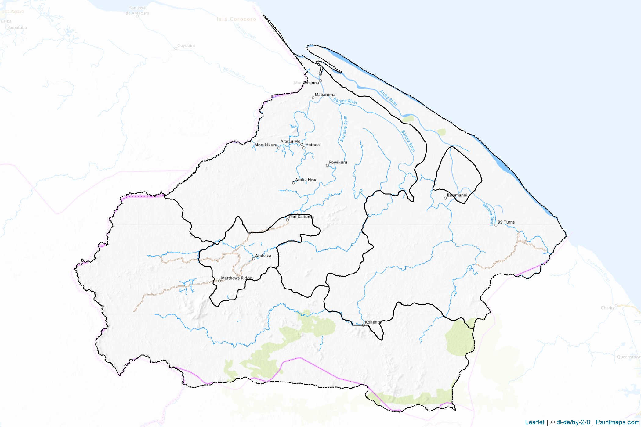 Barima-Waini (Guyana) Map Cropping Samples-1