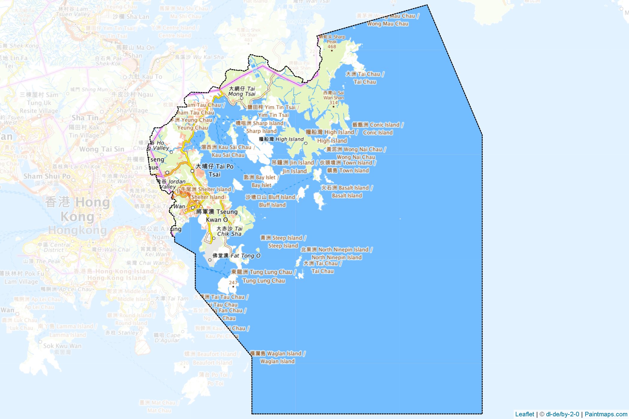 Sai Kung (Yeni Bölgeler) Haritası Örnekleri-1