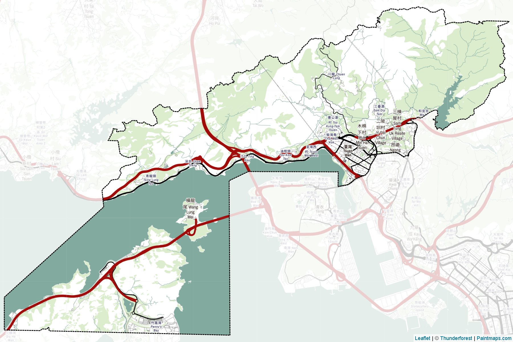 Tsuen Wan (Yeni Bölgeler) Haritası Örnekleri-2