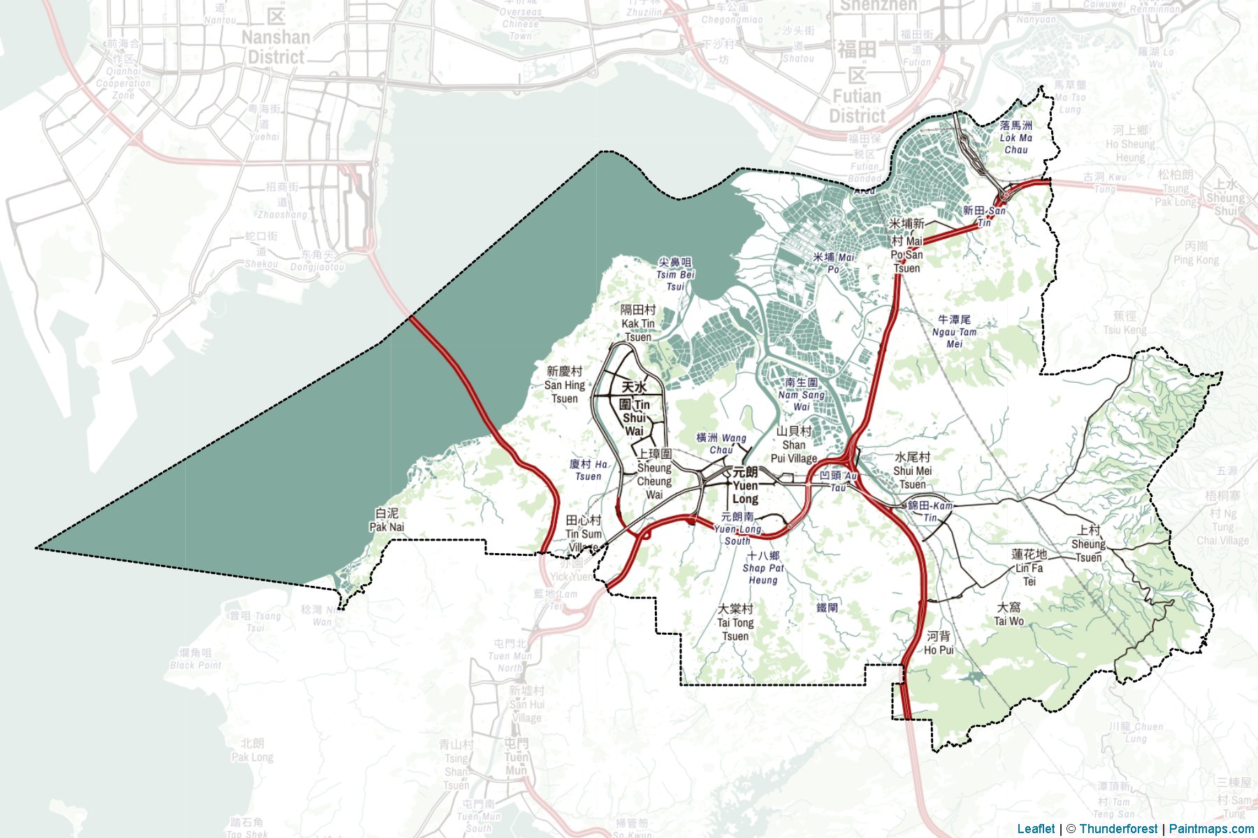 Yuen Long (New Territories) Map Cropping Samples-2