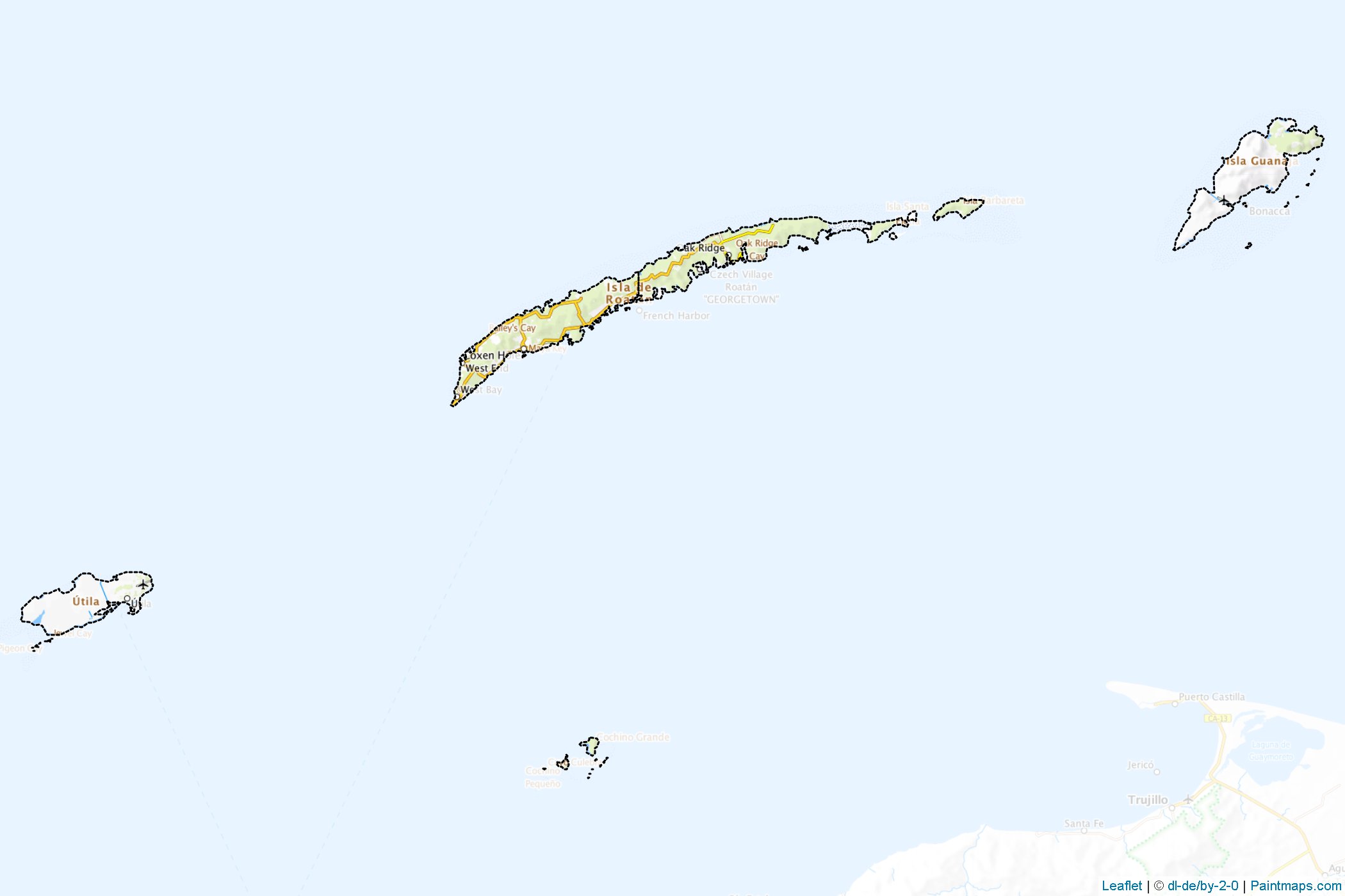 Bay Islands (Honduras) Map Cropping Samples-1