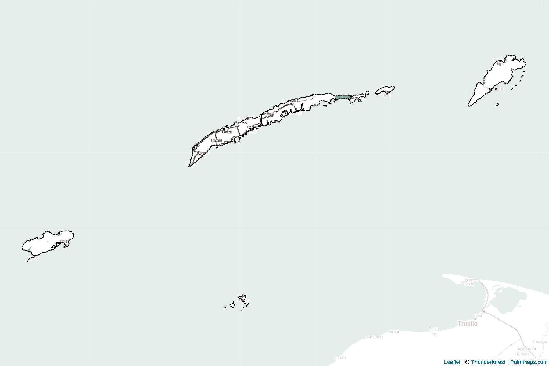 Bay Islands (Honduras) Map Cropping Samples-2