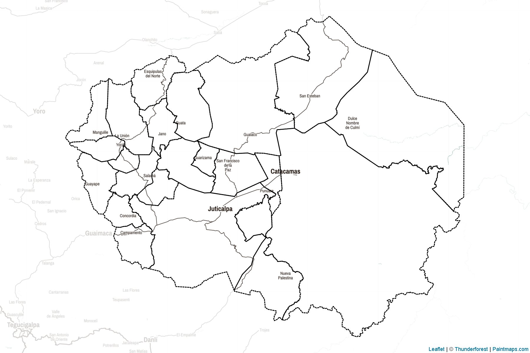 Olancho (Honduras) Map Cropping Samples-2