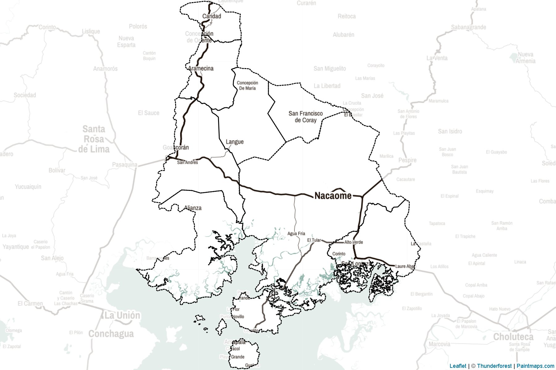 Valle (Honduras) Map Cropping Samples-2