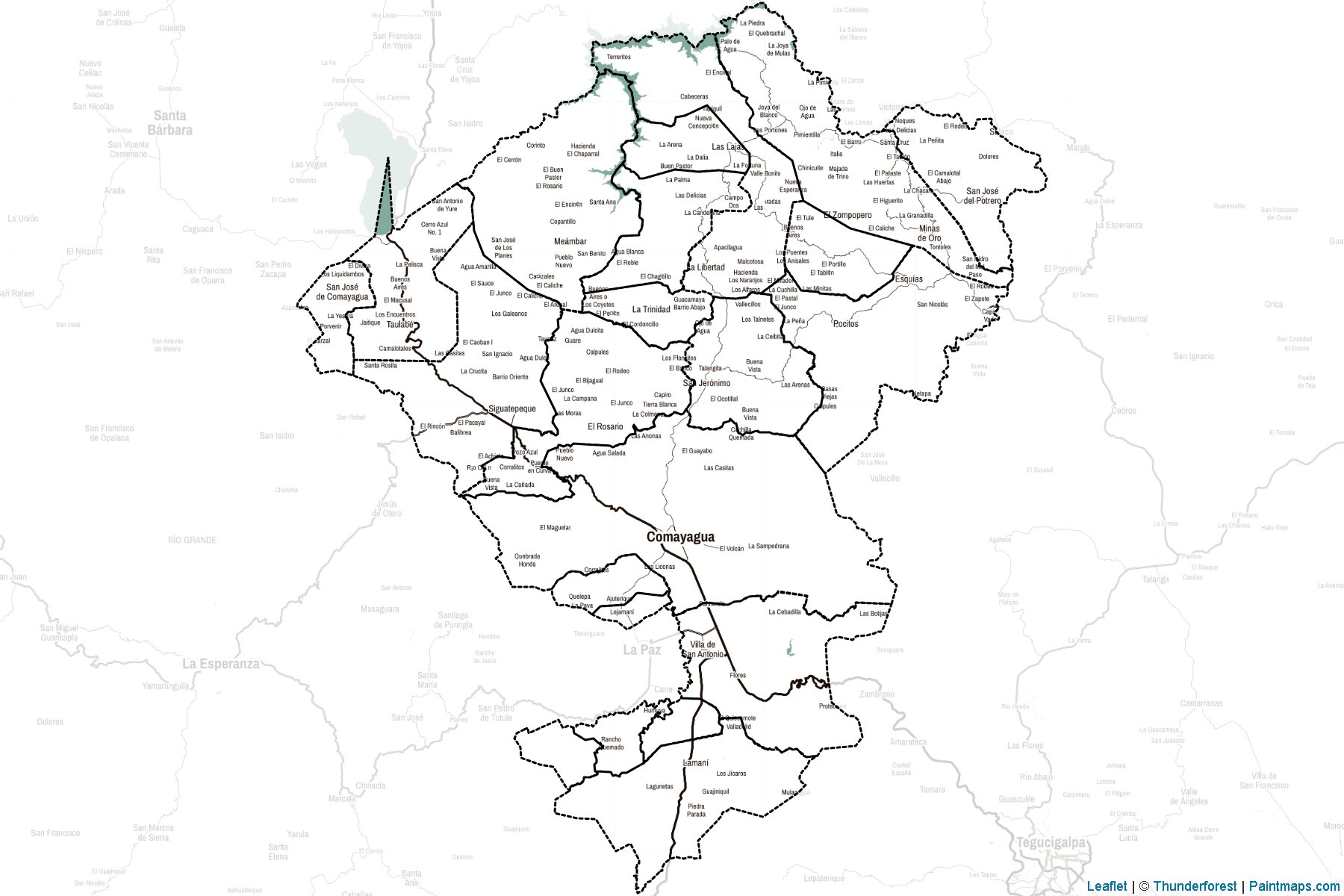 Comayagua (Honduras) Map Cropping Samples-2