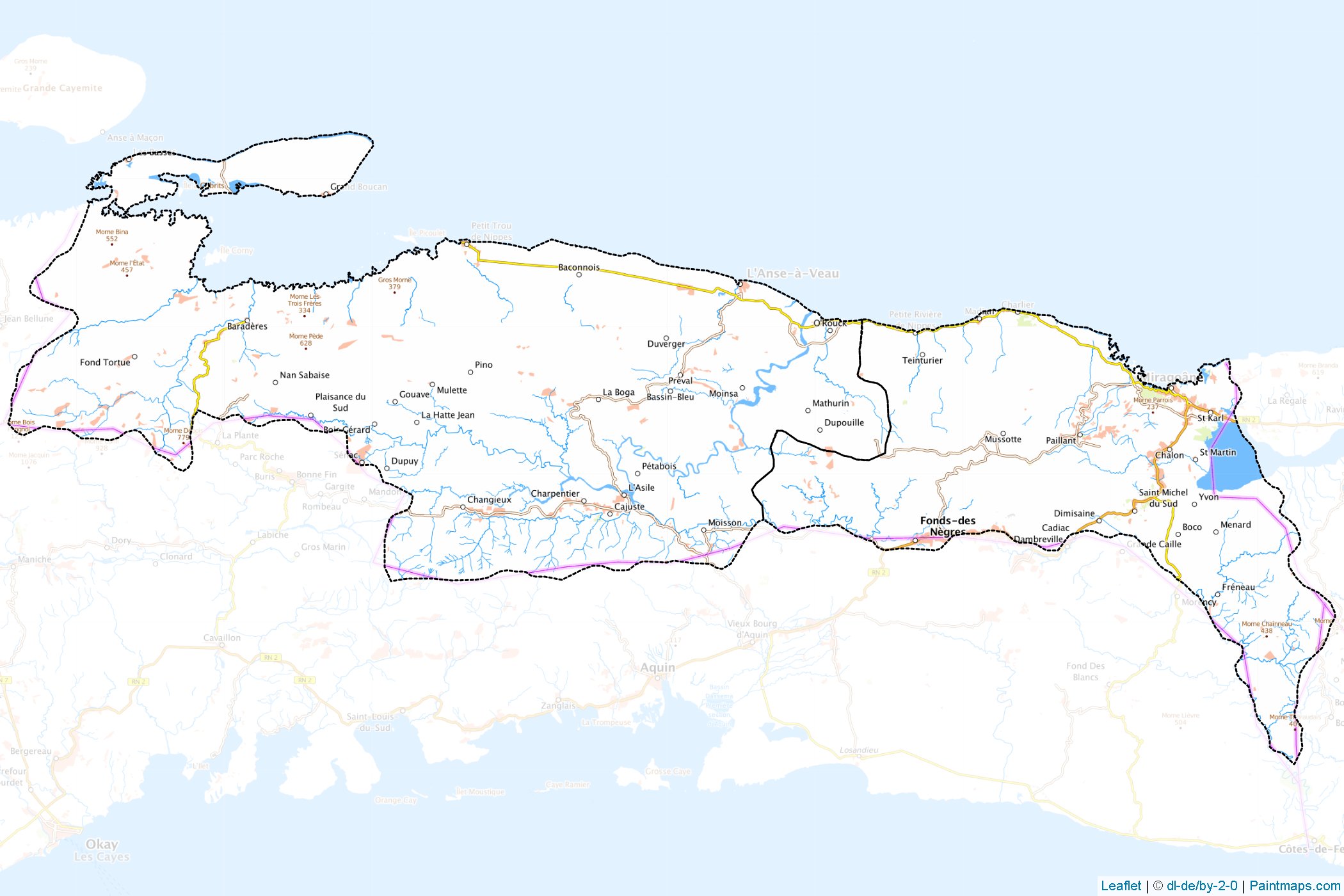 Muestras de recorte de mapas Nippes (Haití)-1